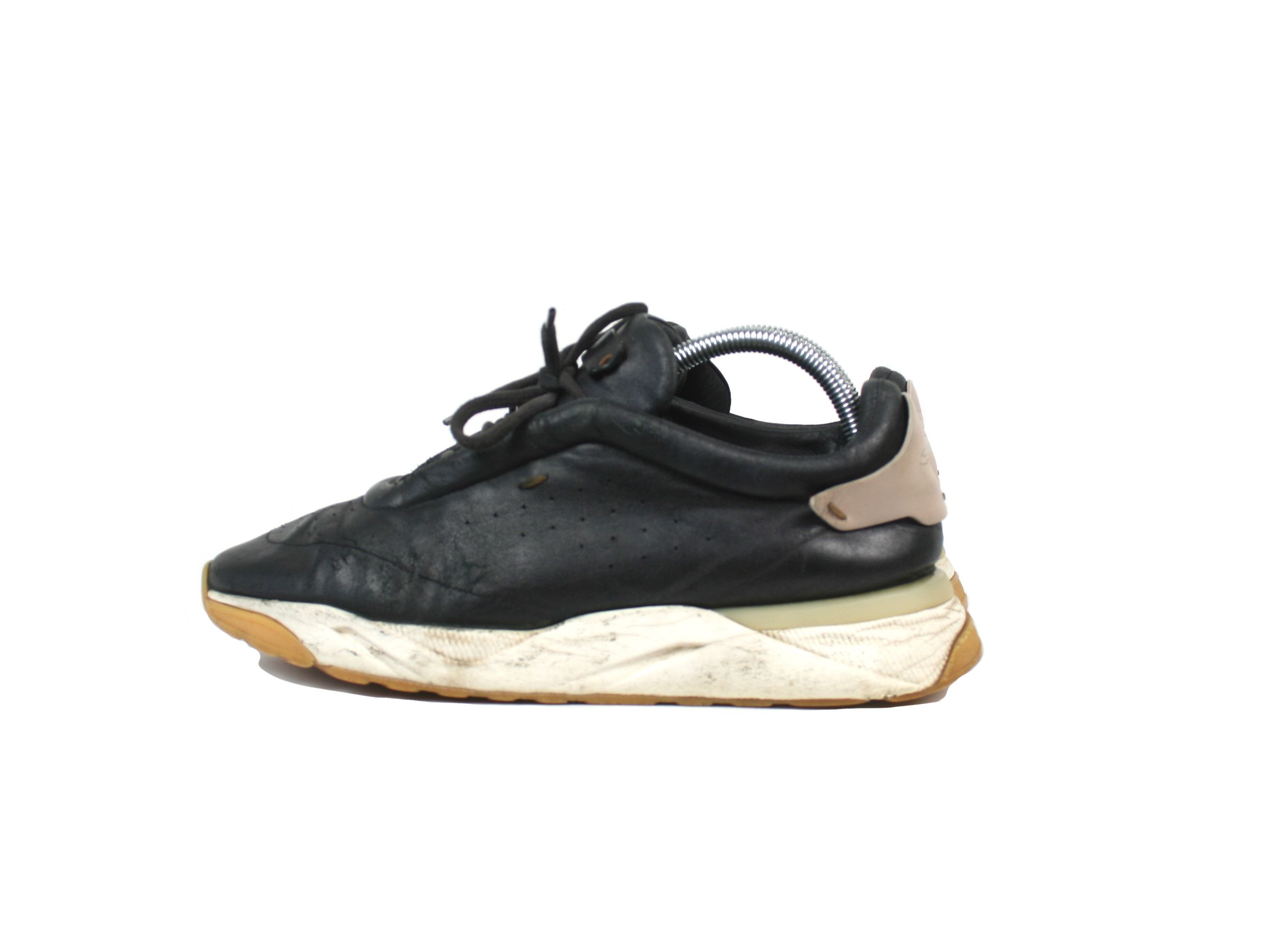 Santoni Distressed Leather Sneakers Size US 8 / EU 41 - 1 Thumbnail
