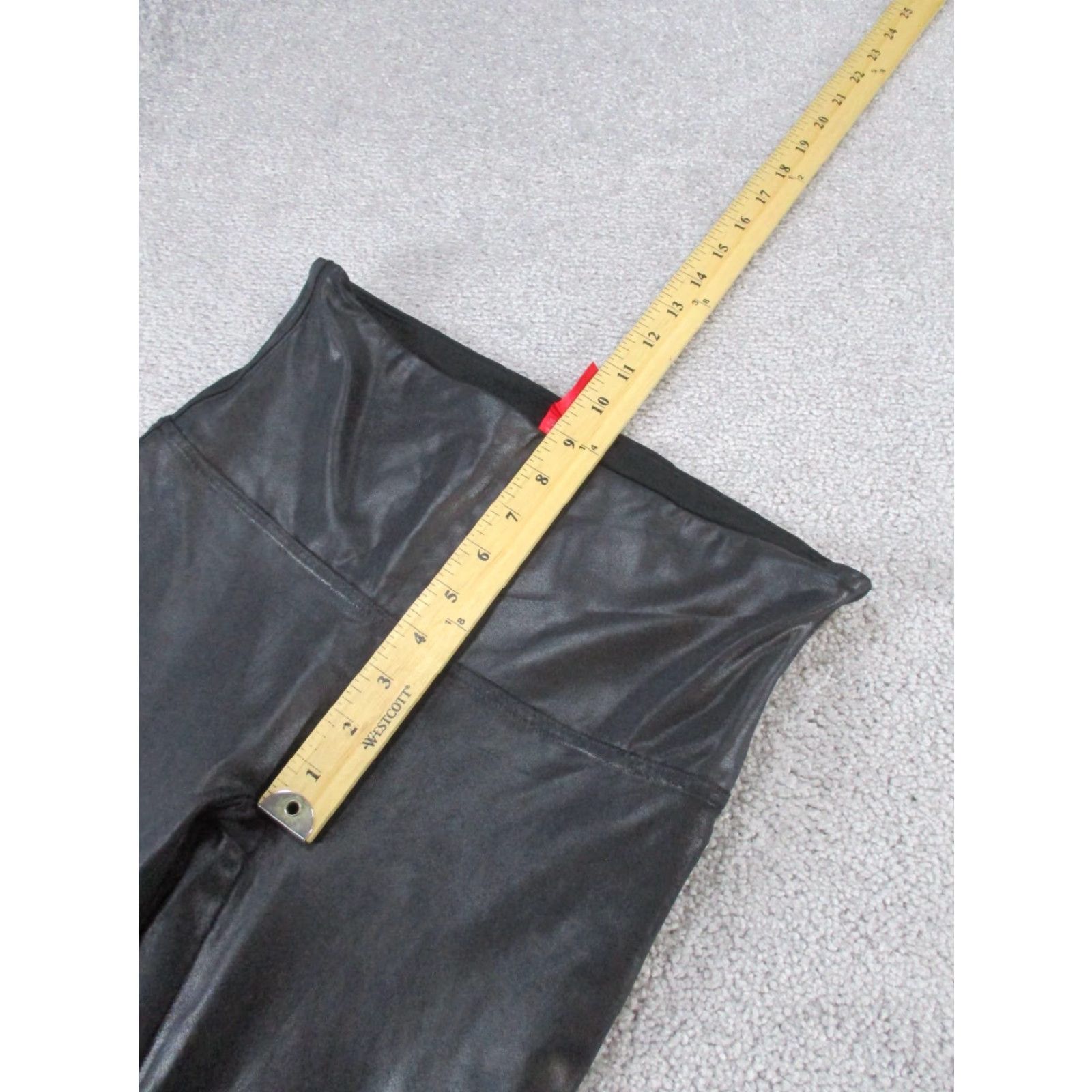 Spanx Spanx Leggings Womens Large Black Faux Leather Size 36" / US 14 / IT 50 - 5 Thumbnail