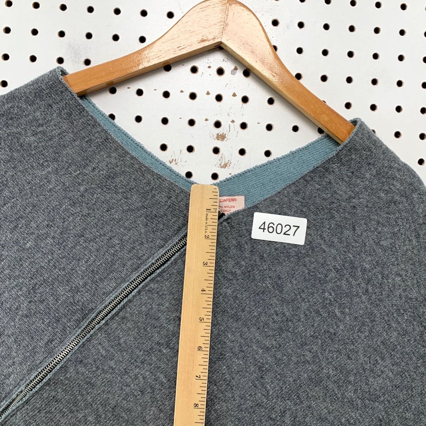 Vintage Nardi & Tagliaferri Italy Wool Sweater Poncho Womens One Size Gray Zipper Size ONE SIZE - 5 Thumbnail