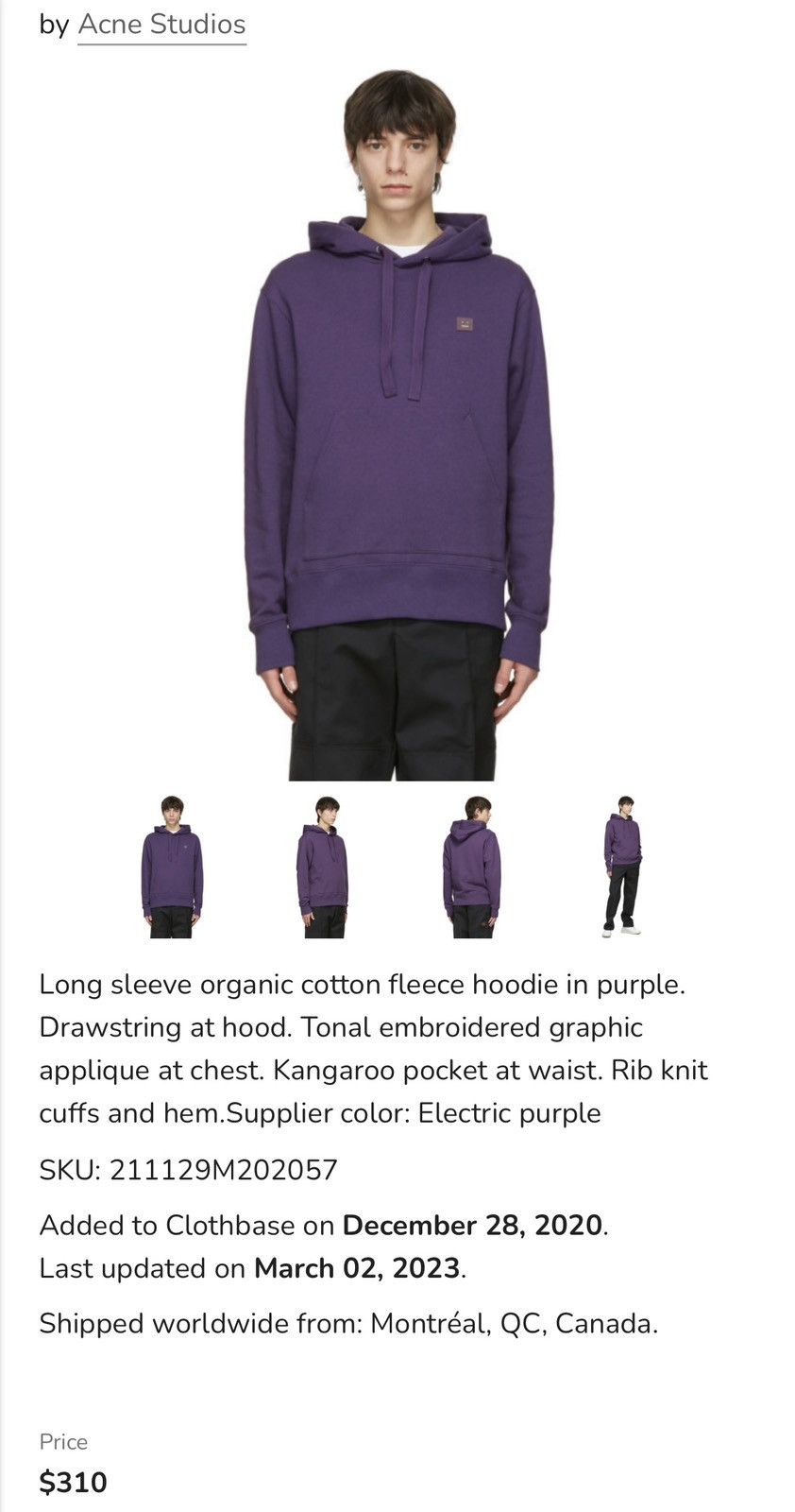 Acne Studios × Vintage 🔥RARE ACNE STUDIOS PATCHED LOGO BAGGY BASIC HOODIE🔥 Size US XS / EU 42 / 0 - 12 Thumbnail