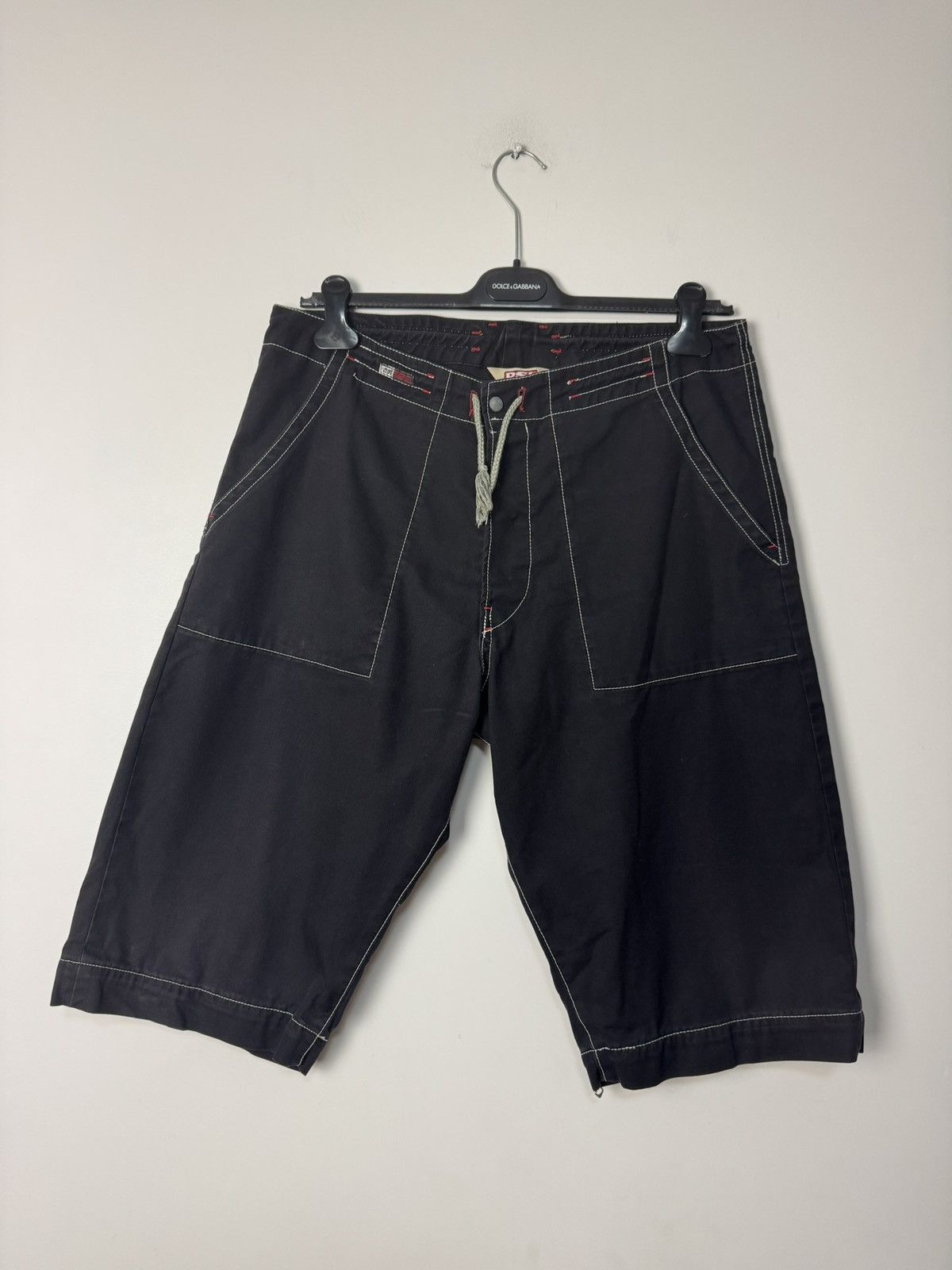 Diesel Vintage 00s Diesel Wide Carpenter Shorts Y2K Made in Italy Size US 34 / EU 50 - 2 Thumbnail