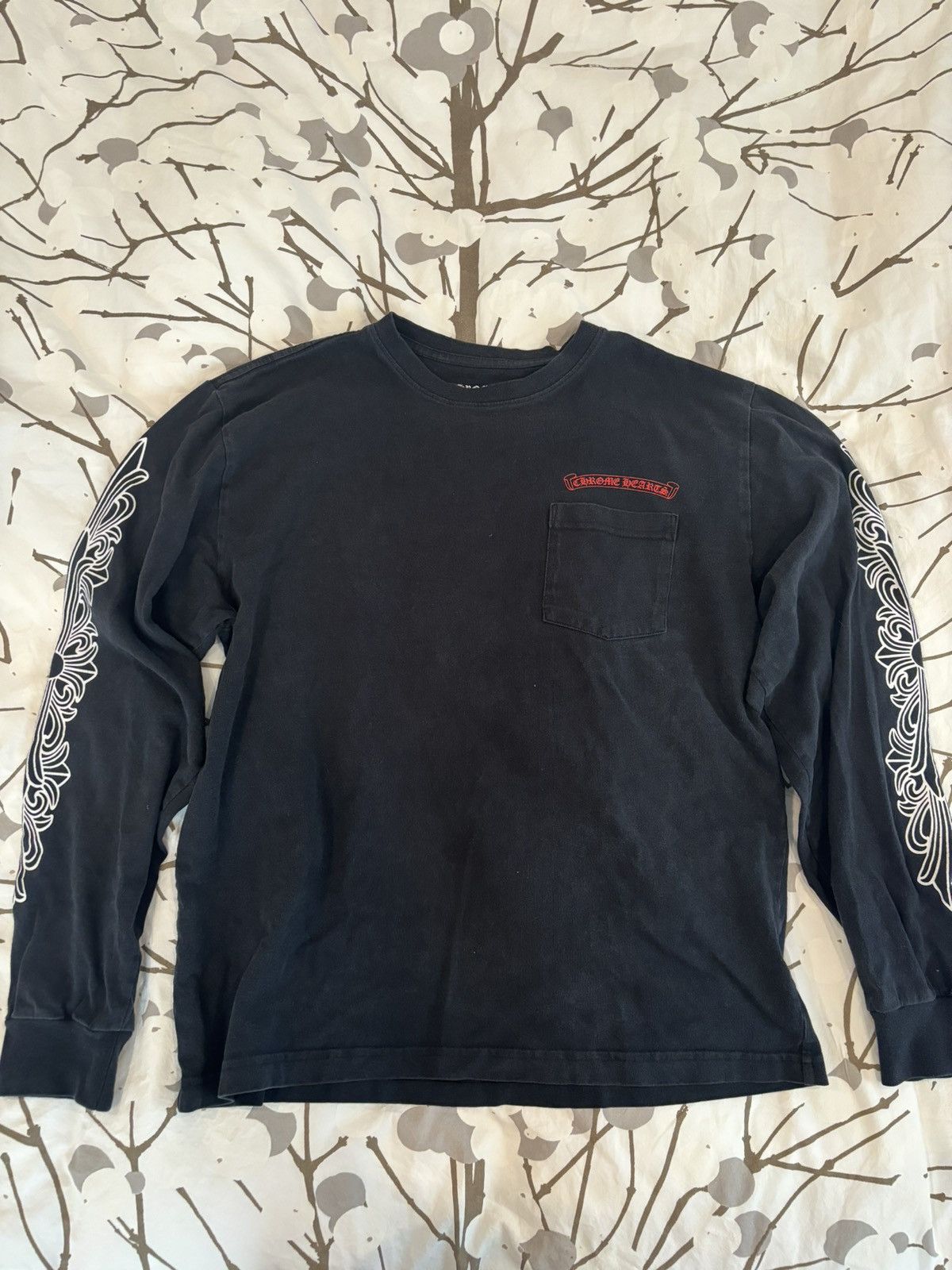 image of Chrome Hearts Matty Boy Chomper Long Sleeve in Black, Men's (Size Large)