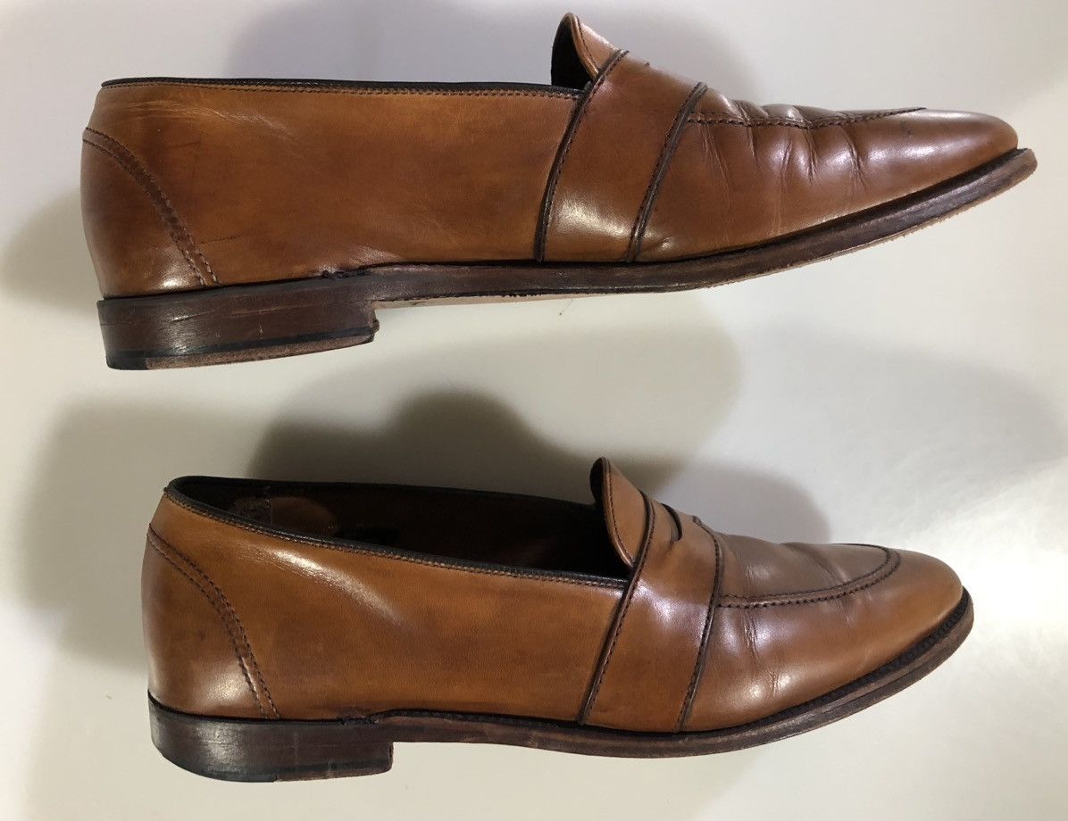 Allen Edmonds AE 🇺🇸 Tobacco Brown Leather Raised Seam Penny Loafer 12 D Size US 12 / EU 45 - 4 Thumbnail
