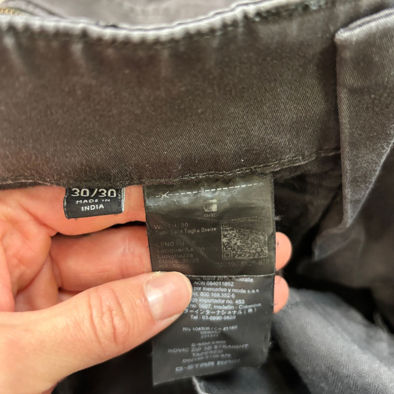 G-Star G Star Raw Rovic Zip 3D Straight Tapered Pants Men's 30x28 Size US 30 / EU 46 - 9 Thumbnail