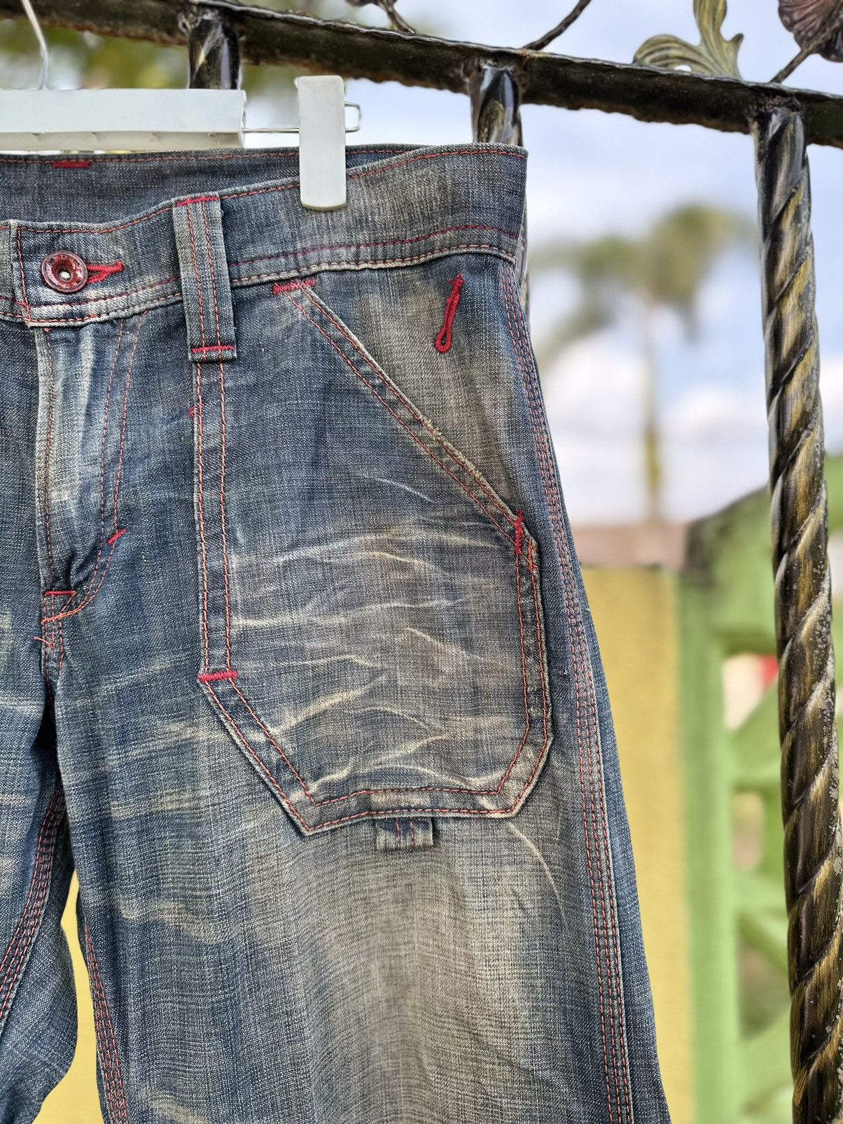 Kapital 💥Edwin Blue Trip 503💥 Crazy Design Edwin Carpenter💥 Size US 34 / EU 50 - 4 Thumbnail