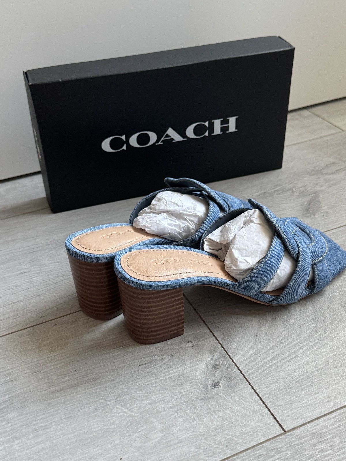 Coach Coach Niki Denim Sandal Size US 7 / IT 37 - 2 Thumbnail