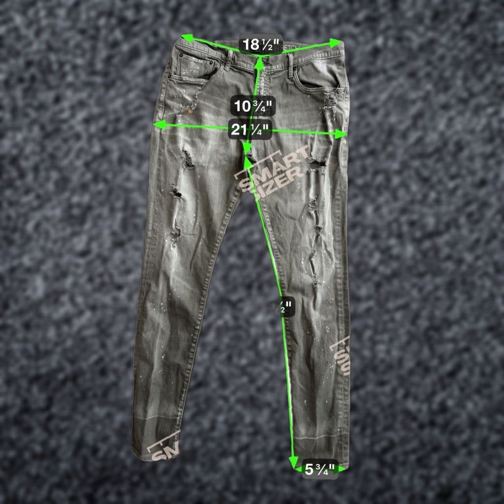 Prps PRPS Goods & Co Mens Windsor Fit Jeans Slim Distressed Gray Paint Splatter 38 Size US 38 / EU 54 - 1 Thumbnail