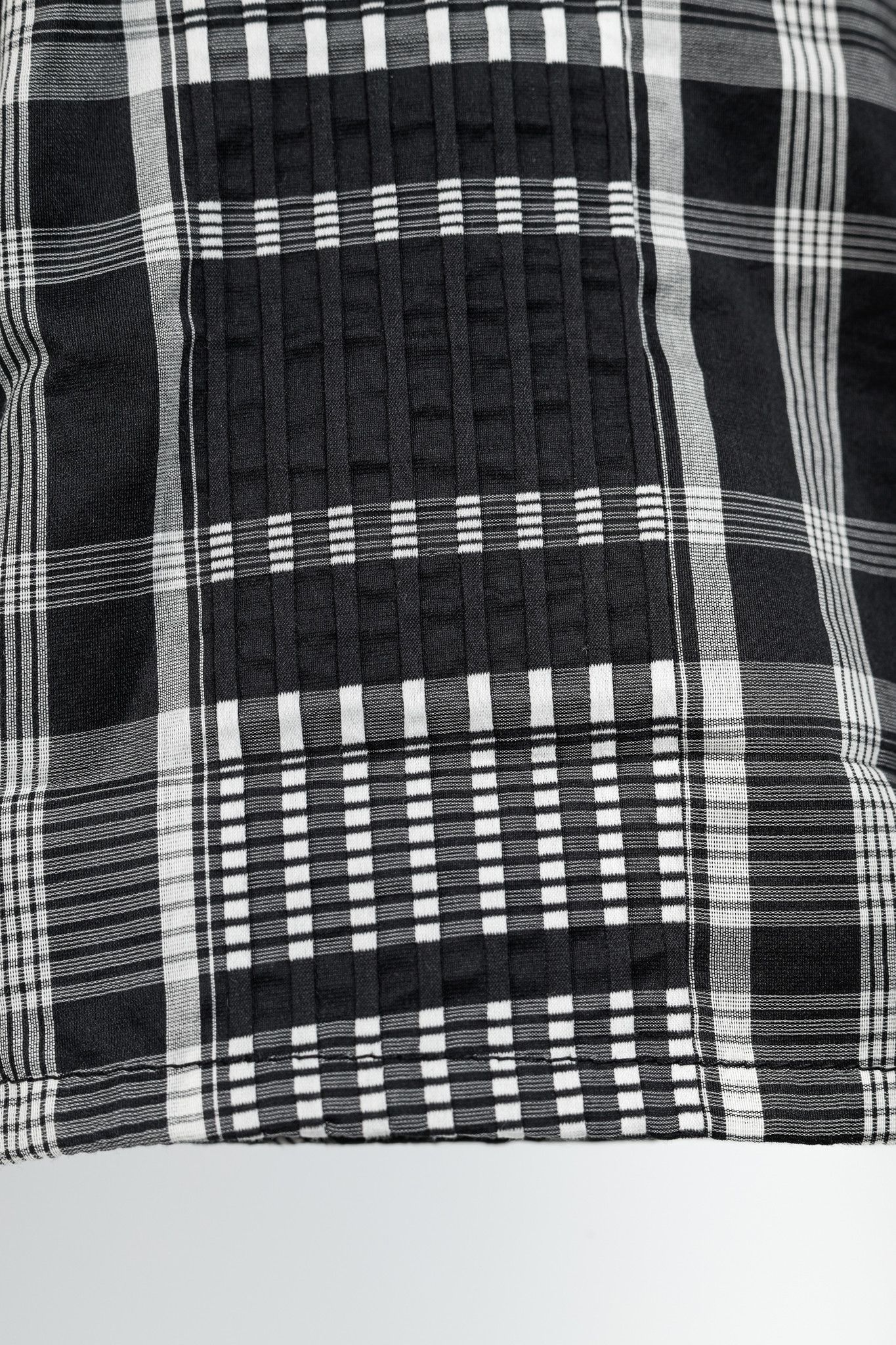 Akris Akris Punto Black & White Cotton Plaid Pintuck Blazer Size L / US 10 / IT 46 - 8 Thumbnail