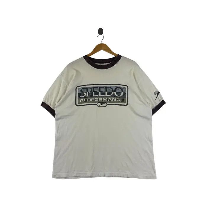 Speedo Vintage 1997 SPEEDO PERFORMANCE Box Logo Tee Shirt Size US L / EU 52-54 / 3 - 1 Thumbnail