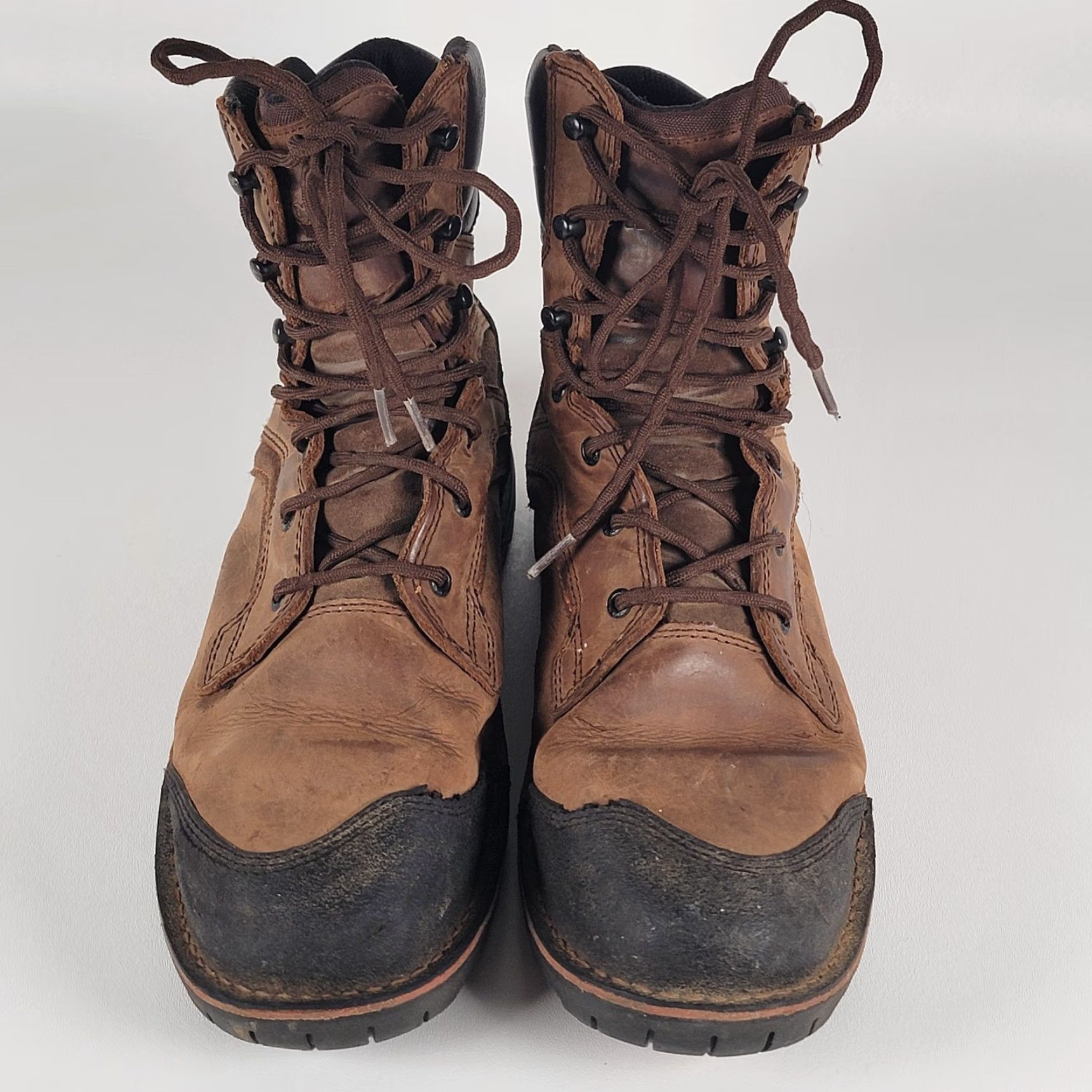 Vintage WORX Talus 6” Steel Toe Work Boots Brown 11WW/44.5 Men Boots Leather Slip Resistant Combat Size US 11 / EU 44 - 3 Thumbnail