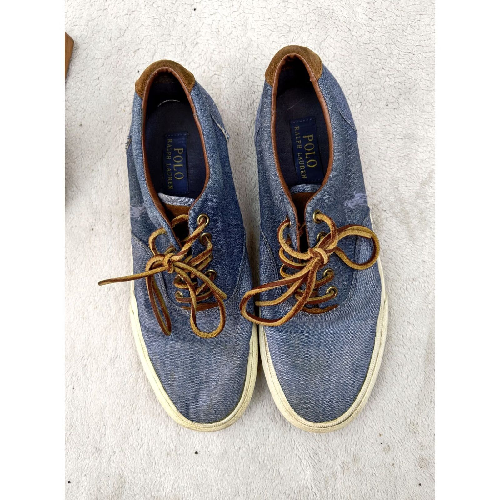 Ralph Lauren Polo Ralph Lauren Shoes Mens 8 D Vaughn Saddle Sneakers Blue Fabric Heritage 11501 Ralph Lauren Mens Shoes Size US M / EU 48-50 / 2 - 3 Thumbnail