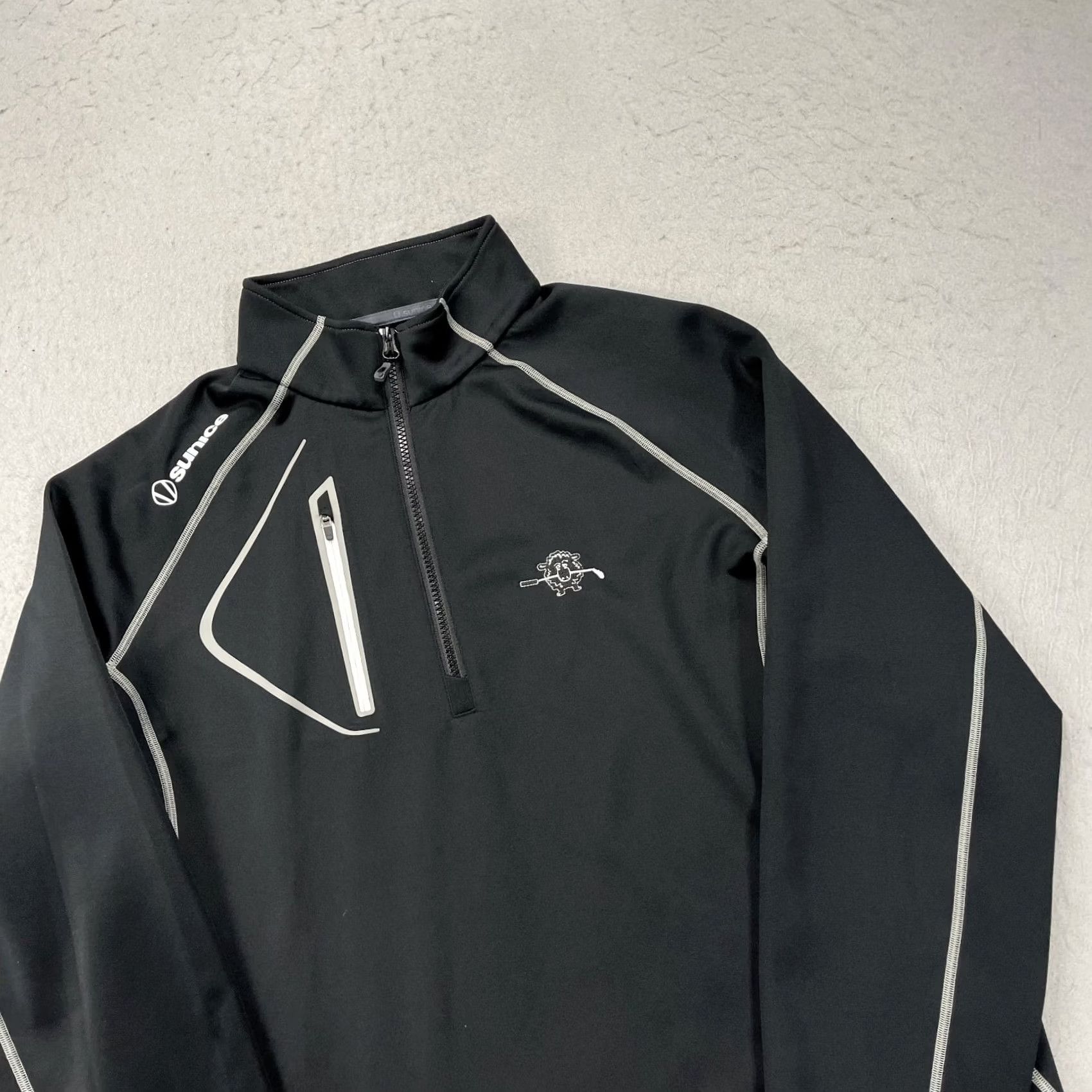 Logo 7 Sunice Jacket Mens XL Black 1/4 Zip Allendale Golf Pullover Black Sheep Logo Shirt Size US XL / EU 56 / 4 - 3 Thumbnail