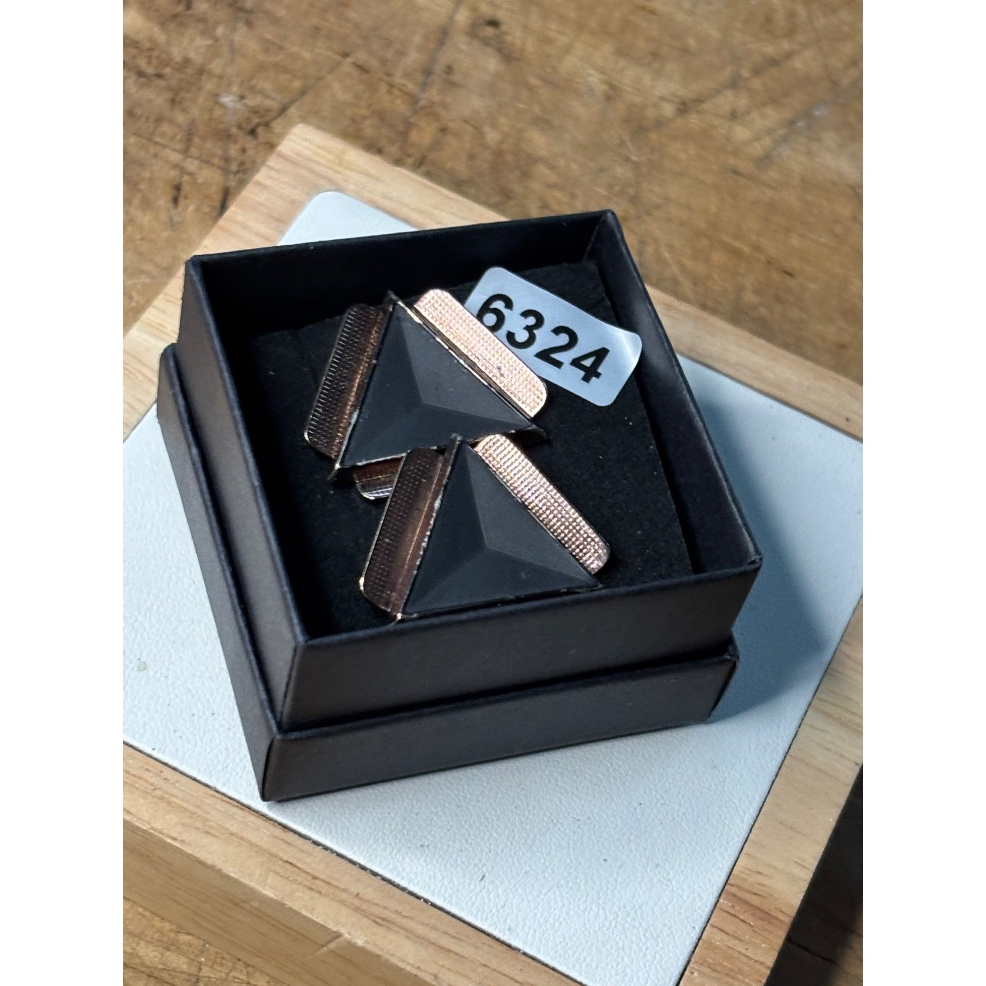 Other Vintage Copper & Black Geometric Cufflinks Size ONE SIZE - 2 Thumbnail