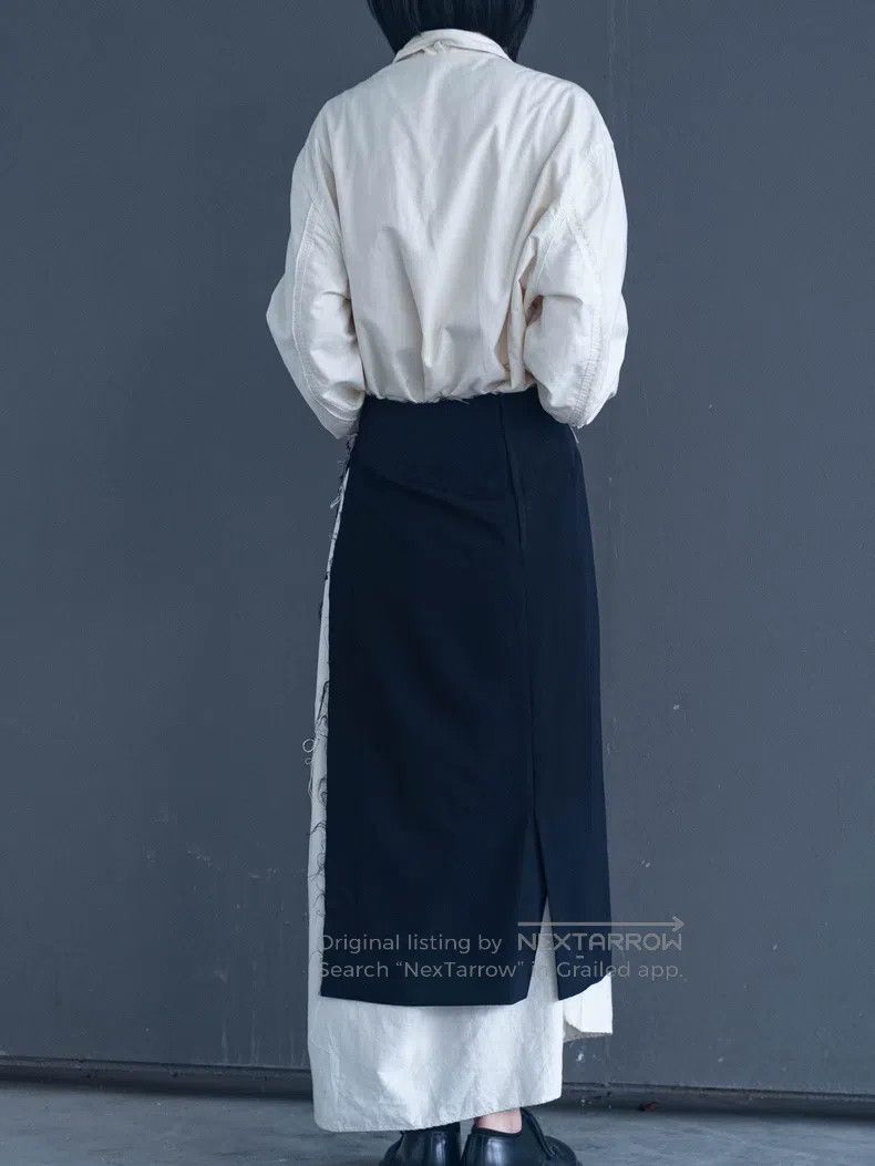 Comme des Garcons Comme Des Garcons size S Deep navy blue torn skirt Size 24" / US 00 / IT 34 - 3 Thumbnail