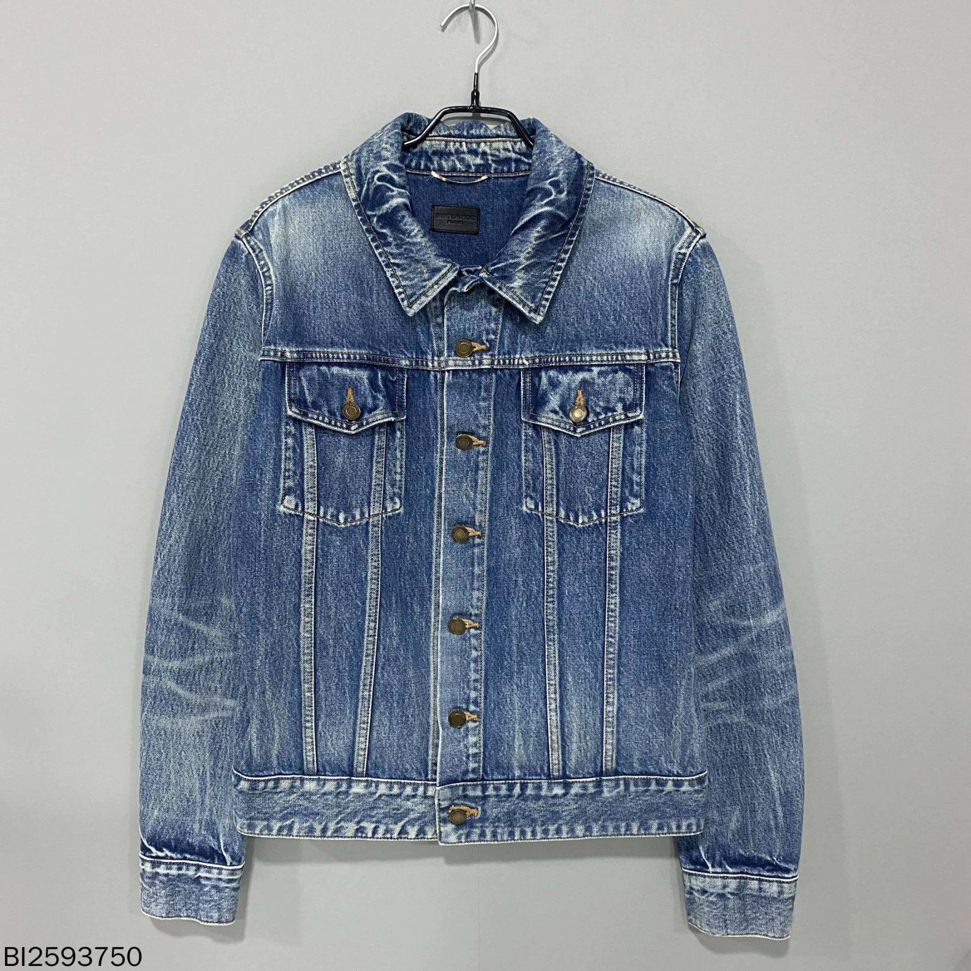 Saint Laurent Paris Embroidered Flamingo Denim Jacket Saint Laurent Size S / US 4 / IT 40 - 1 Thumbnail