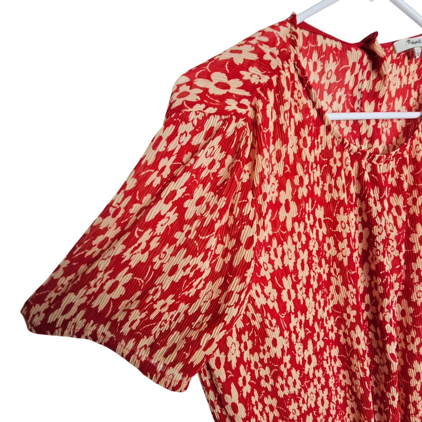 Madewell Madewell Womens Floral Top S Tie Front Cottagecore Country Size S / US 4 / IT 40 - 4 Thumbnail