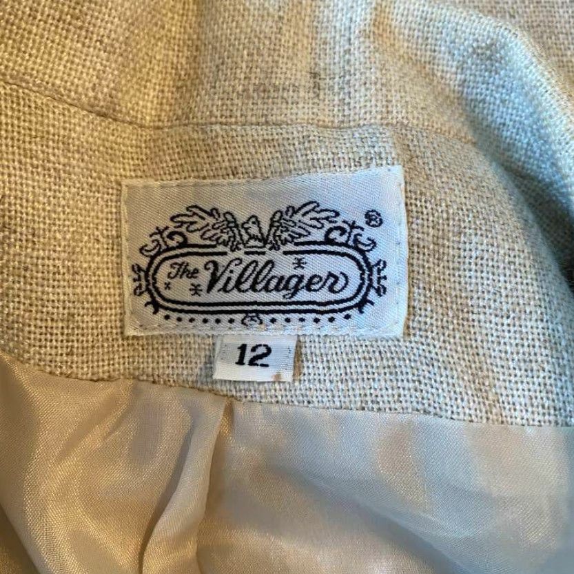 Vintage Villager Womens Beige Long Sleeve Blazer Jacket Size 12 Size XL / US 12-14 / IT 48-50 - 3 Thumbnail