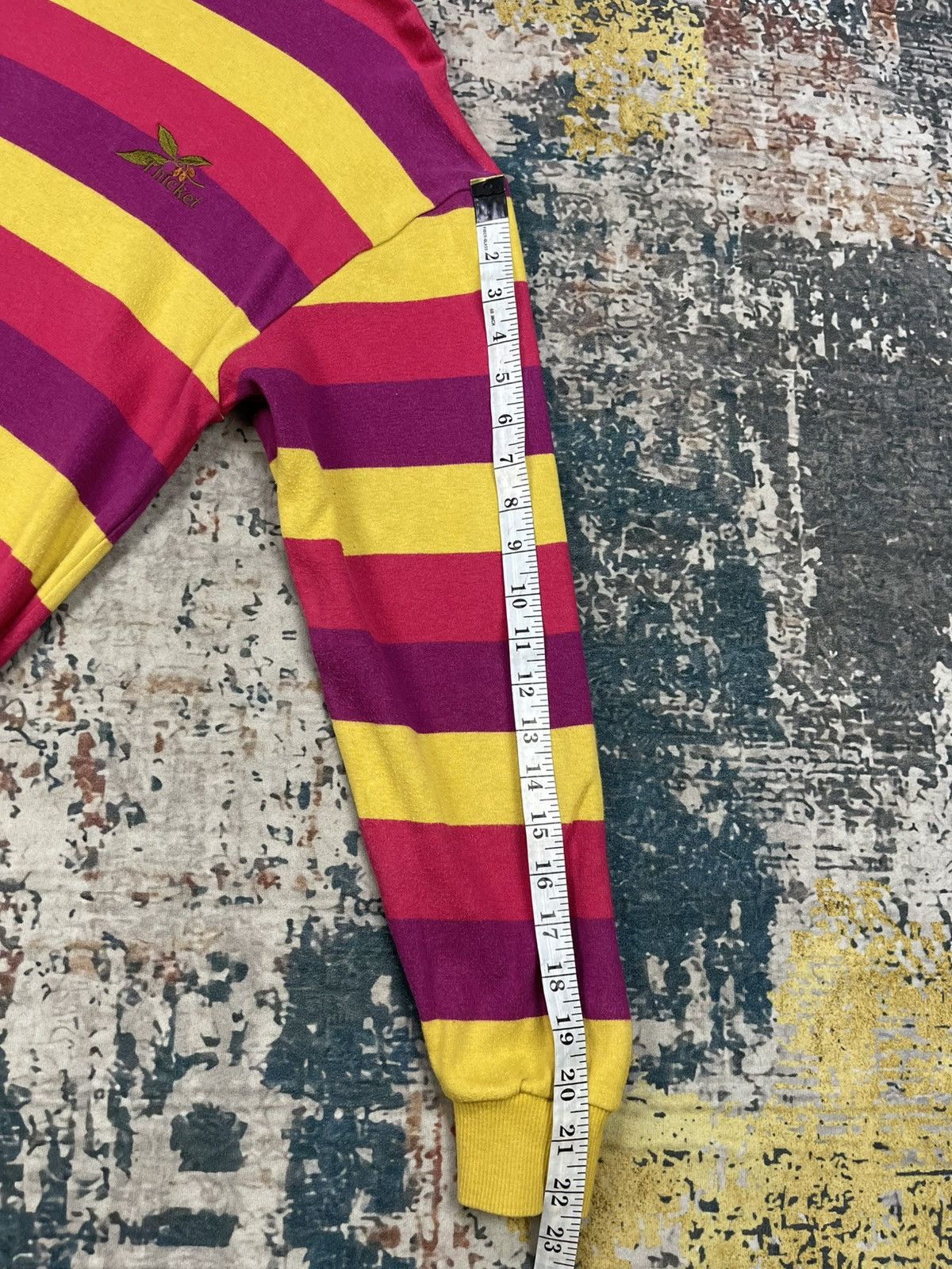 Palmes Vtg Arnold Palmer Thicket Striped Long Sleeve Ringer Size S / US 4 / IT 40 - 9 Thumbnail