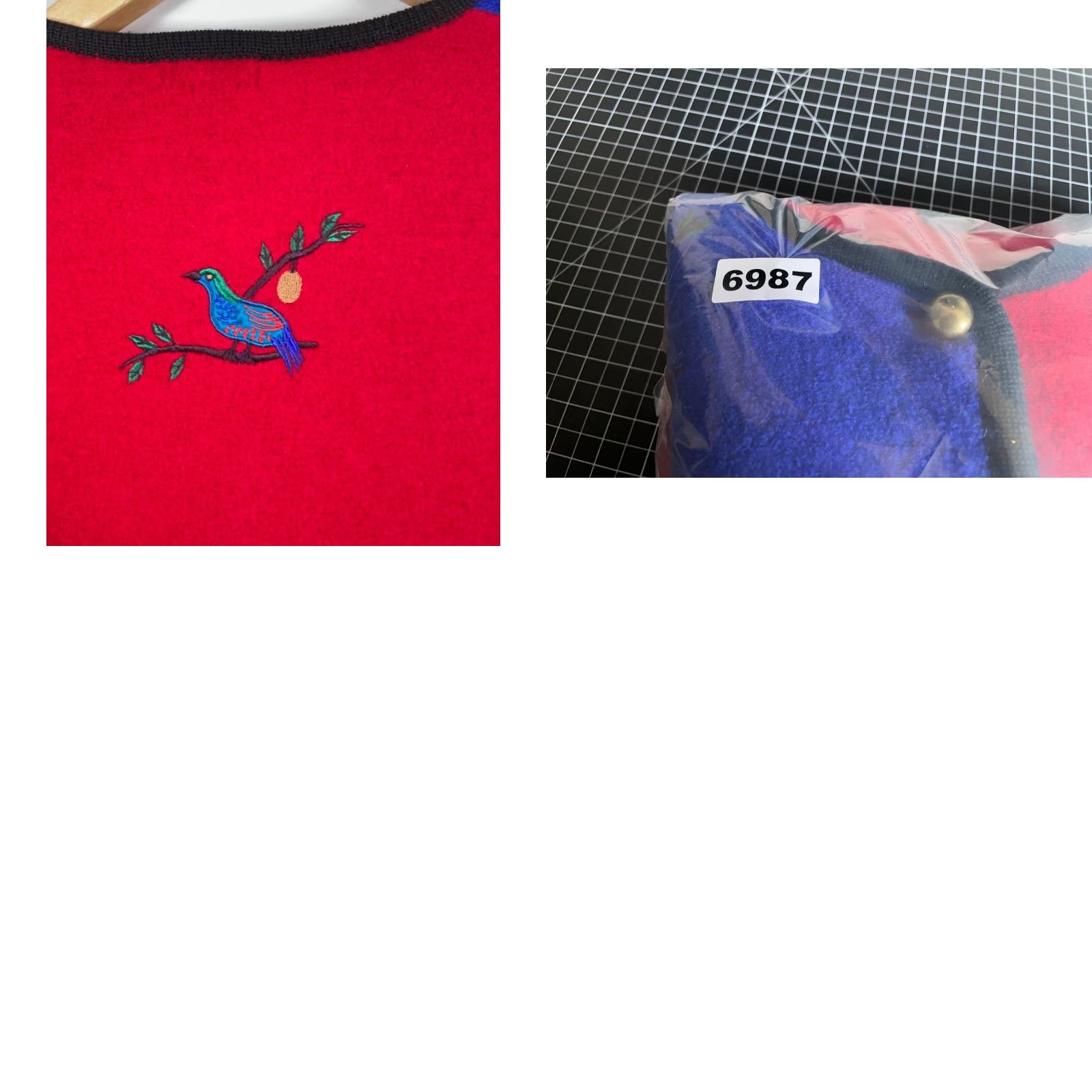 Vintage VINTAGE Tally Ho Sweater Cardigan Women’s Medium Red 12 Days of Christmas 90s Ugly Christmas Santa Crew Neck Long Sleeve Wool Knit Pattern Geometric Size M / US 6-8 / IT 42-44 - 9 Thumbnail