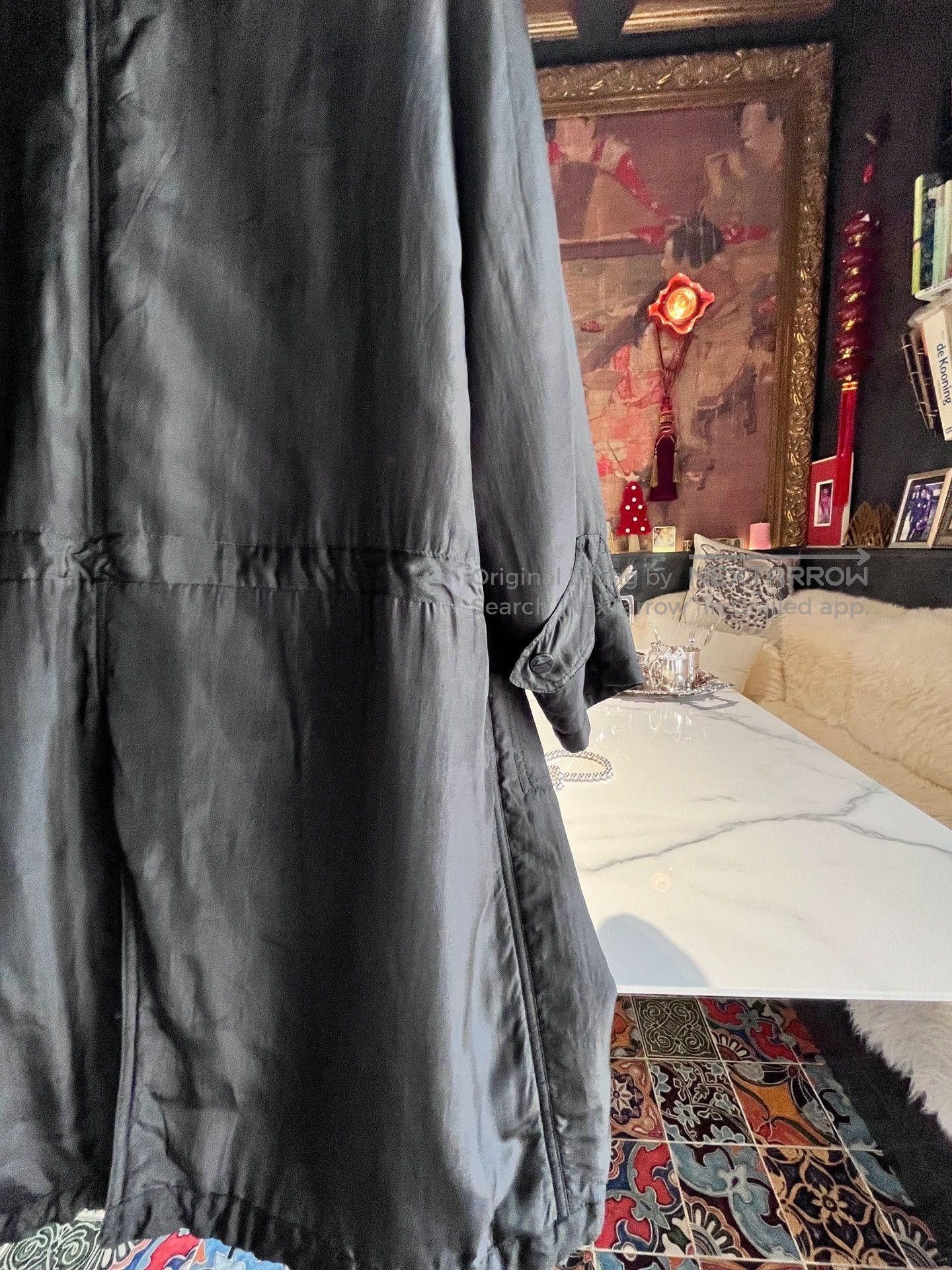 Stella McCartney Stella McCartney Black Silk Long Trench Coat. Size S / US 4 / IT 40 - 4 Thumbnail