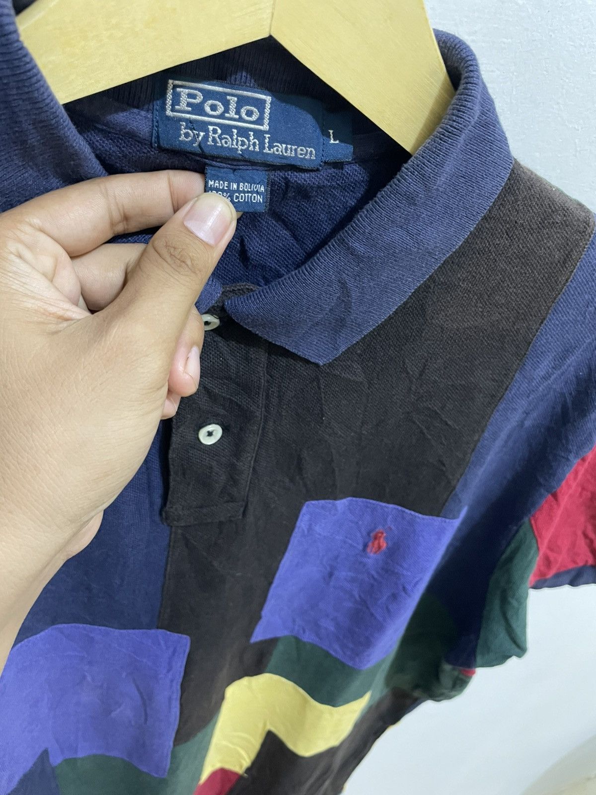Polo Ralph Lauren Polo Ralph Lauren | kaos Vintage Y2k, Patch Work Size US XL / EU 56 / 4 - 3 Thumbnail