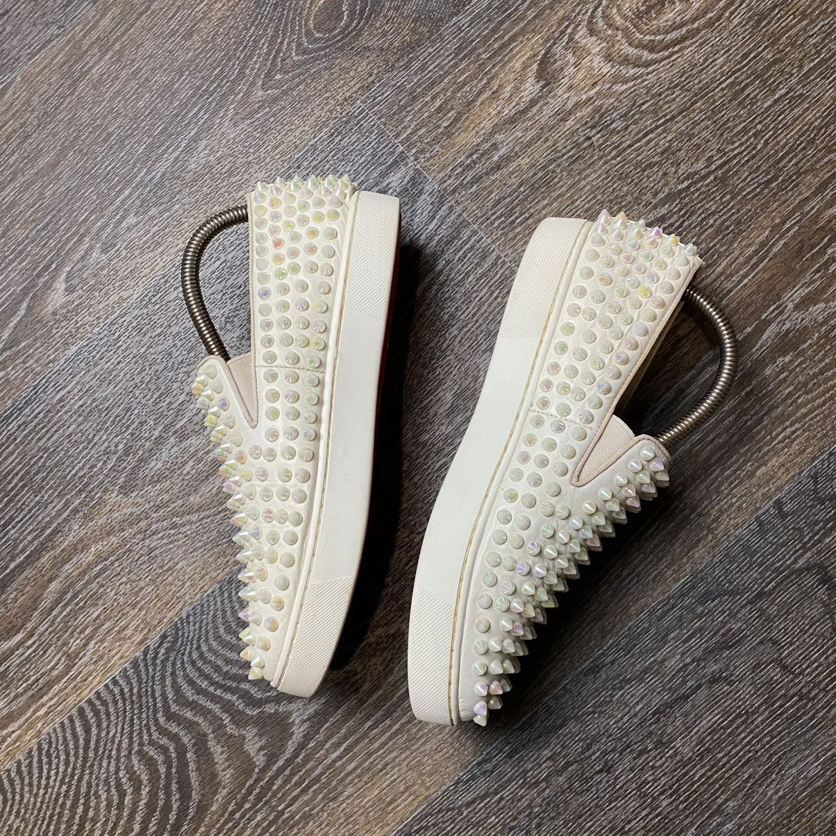 Japanese Brand Christian Louboutin Slip On Sneakers Size 38 Size US 8 / IT 38 - 4 Thumbnail