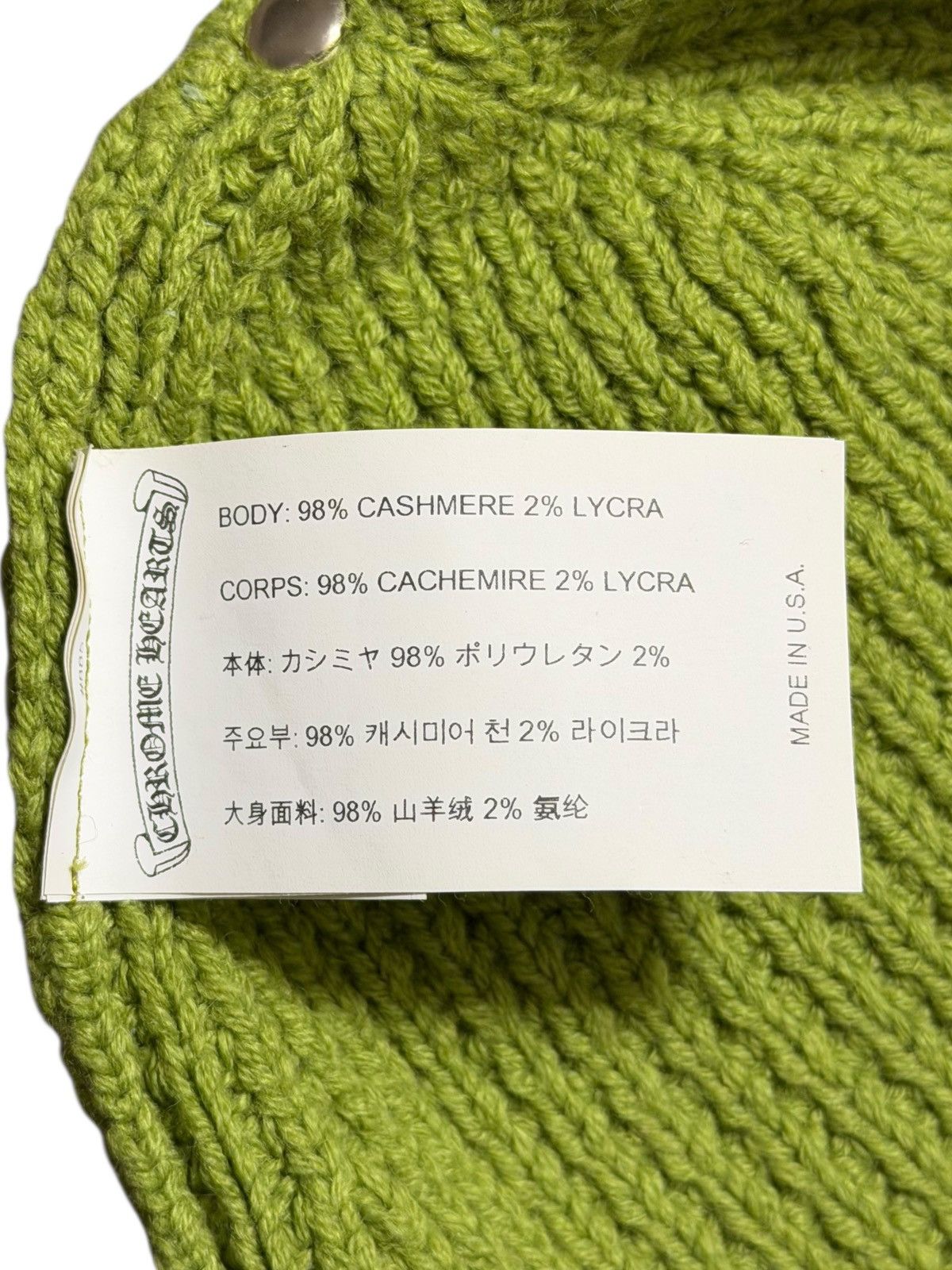 Chrome Hearts Cashmere Hit And Run Beanie Knit Size ONE SIZE - 7 Thumbnail