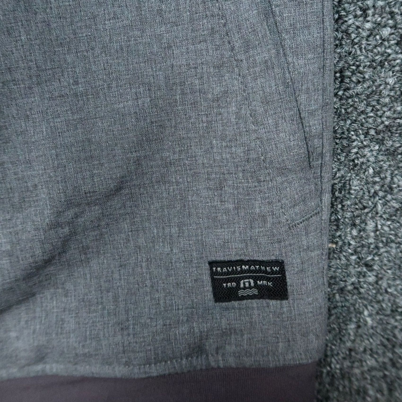 TravisMathew Travis Mathew Jacket Mens Medium Gray Ashville Full Zip Pockets Long Sleeve Windbreaker) Size US M / EU 48-50 / 2 - 4 Thumbnail