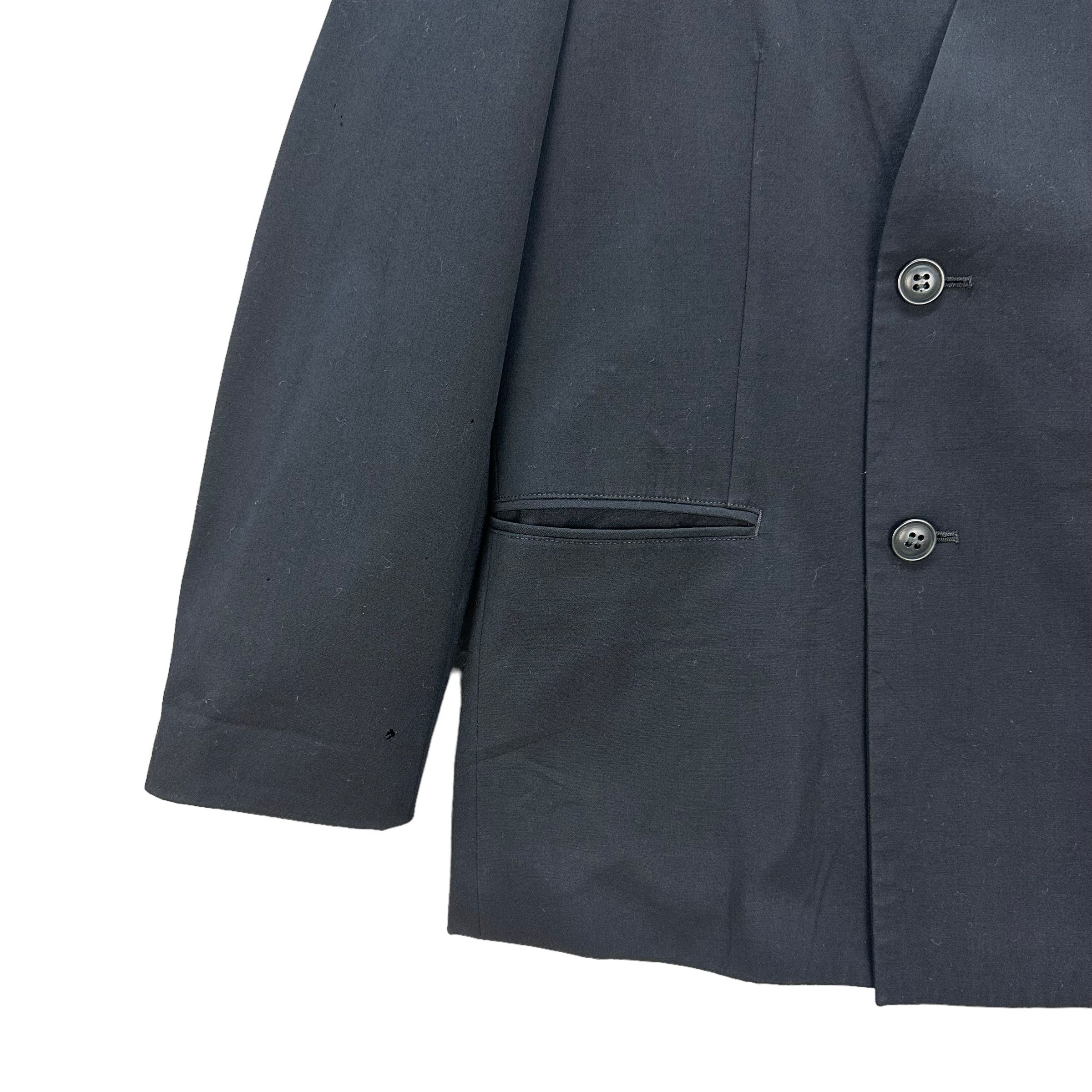 Yohji Yamamoto WORKSHOP DOUBLE BREASTED COLLARLESS JACKET #8716-022 Size US M / EU 48-50 / 2 - 4 Thumbnail