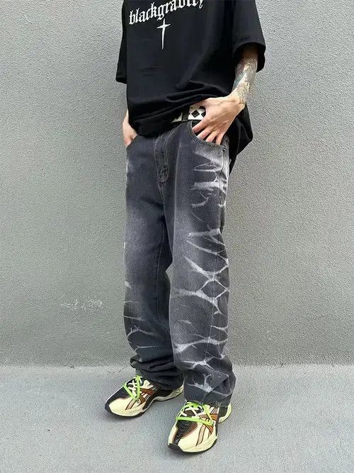 Designer × Vintage tie dye faded baggy skate hiphop pants Size US 31 - 3 Thumbnail
