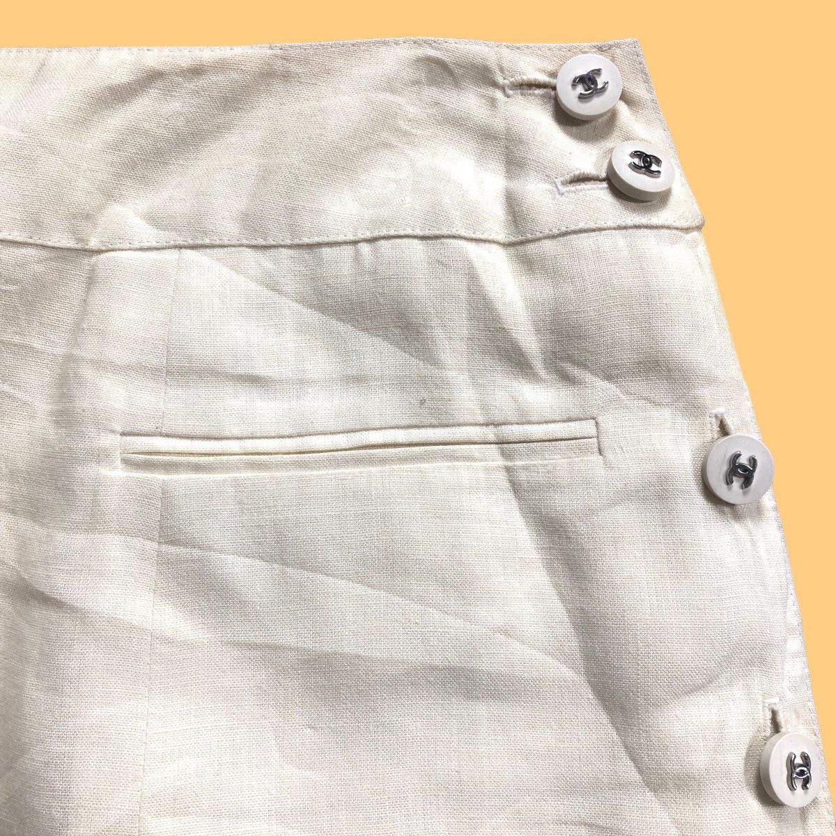 Chanel Chanel Boutique 96P Skirt Suits Ivory Silk Lining Size 28" / US 6 / IT 42 - 4 Thumbnail