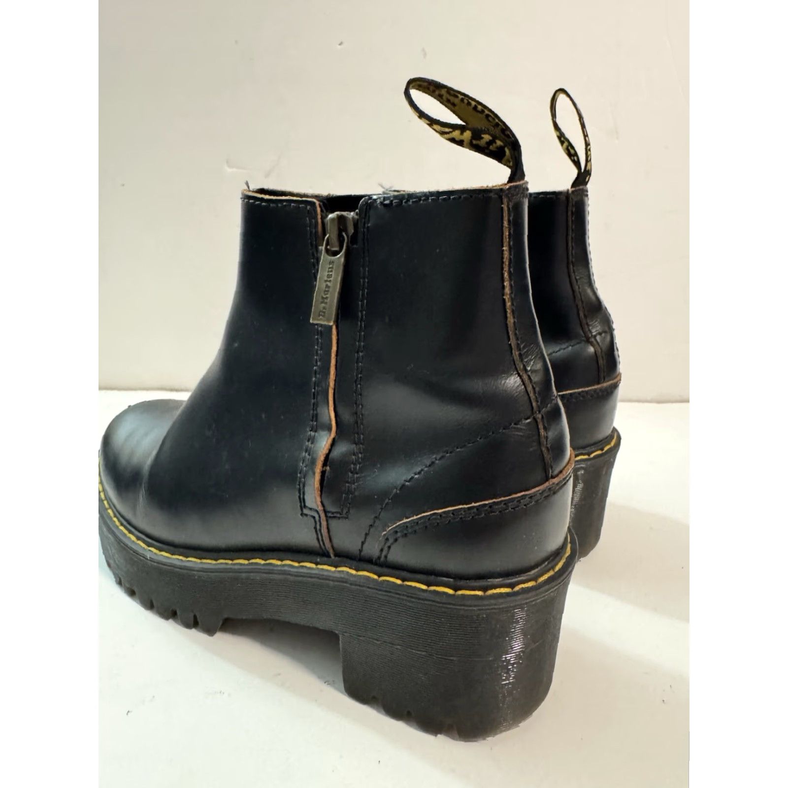 Dr. Martens Dr. Martens Boots Women US 7 Black Smooth Leather Platform Chunky Zip Rometty II Y2K Size US 5 / IT 35 - 7 Thumbnail
