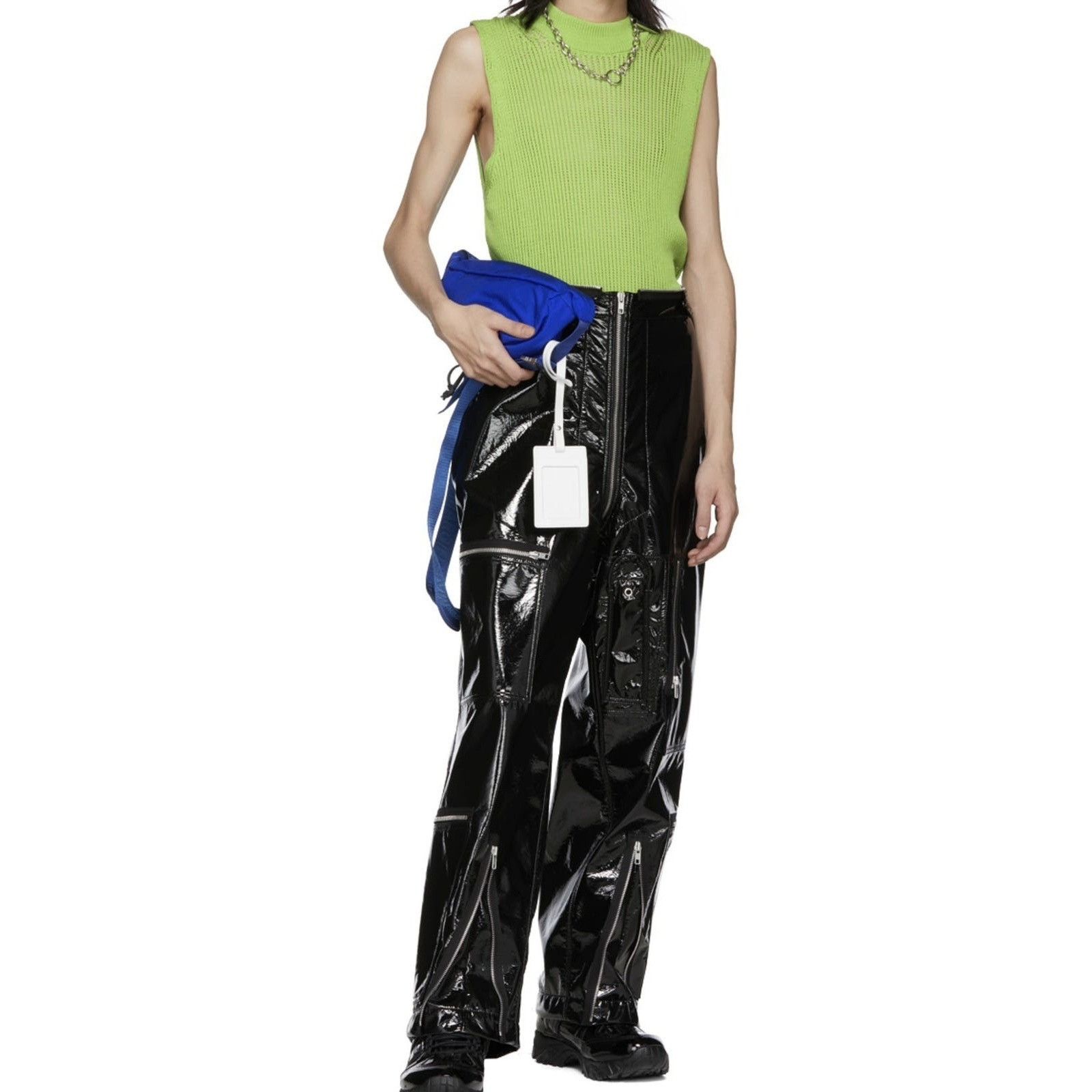 Maison Margiela Maison Margiela Shiny Patent Leather Coated Zip Trouser Size US 32 / EU 48 - 6 Thumbnail