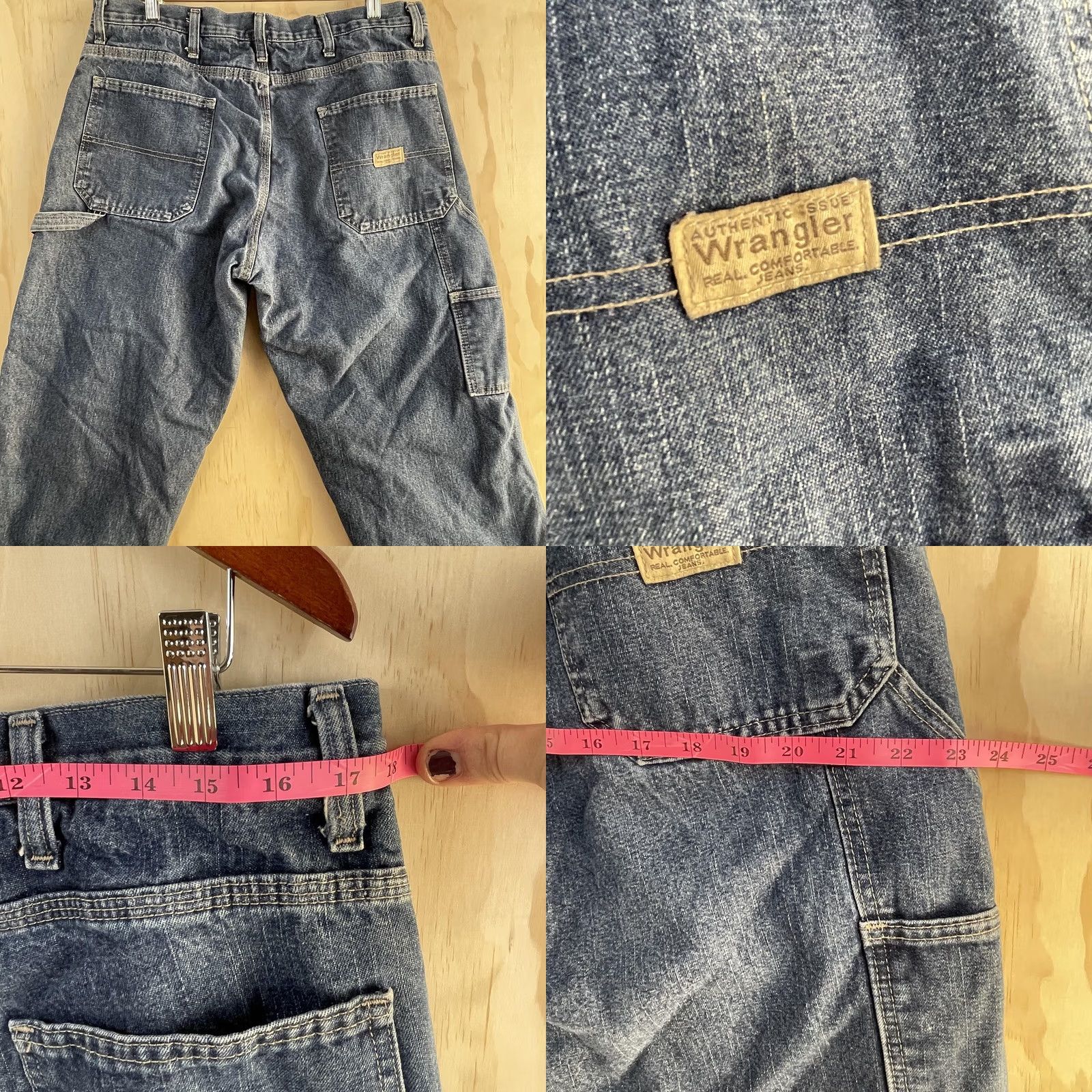 Wrangler Wrangler Jeans Mens 34x32 Medium Wash Blue Denim Relaxed Straight Fleece Lined Denim Pants Mens 34x32 Rounded Neutral Blue Wrangler Jeans Mens 34x32 Size US 34 / EU 50 - 8 Thumbnail