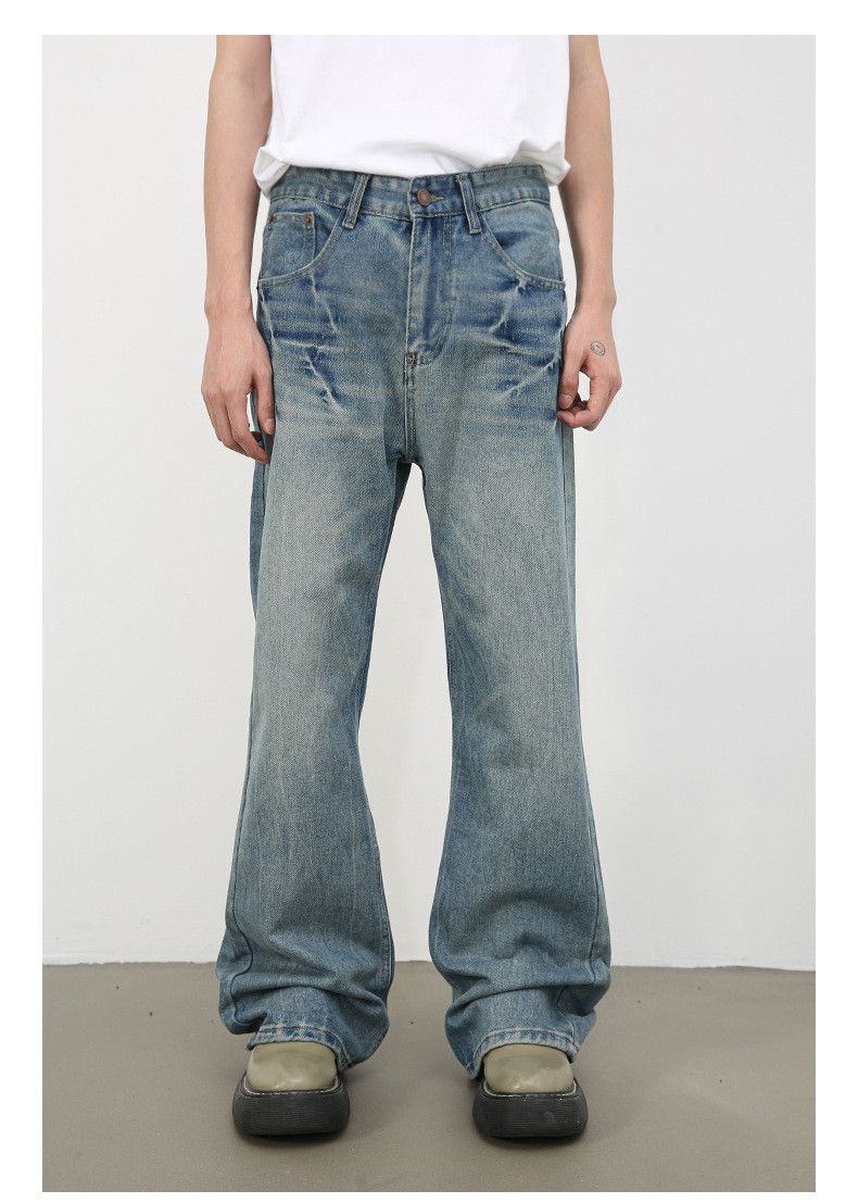 Japanese Brand × Jean American high street lightning crack washed jeans for men Size US 34 / EU 50 - 1 Thumbnail