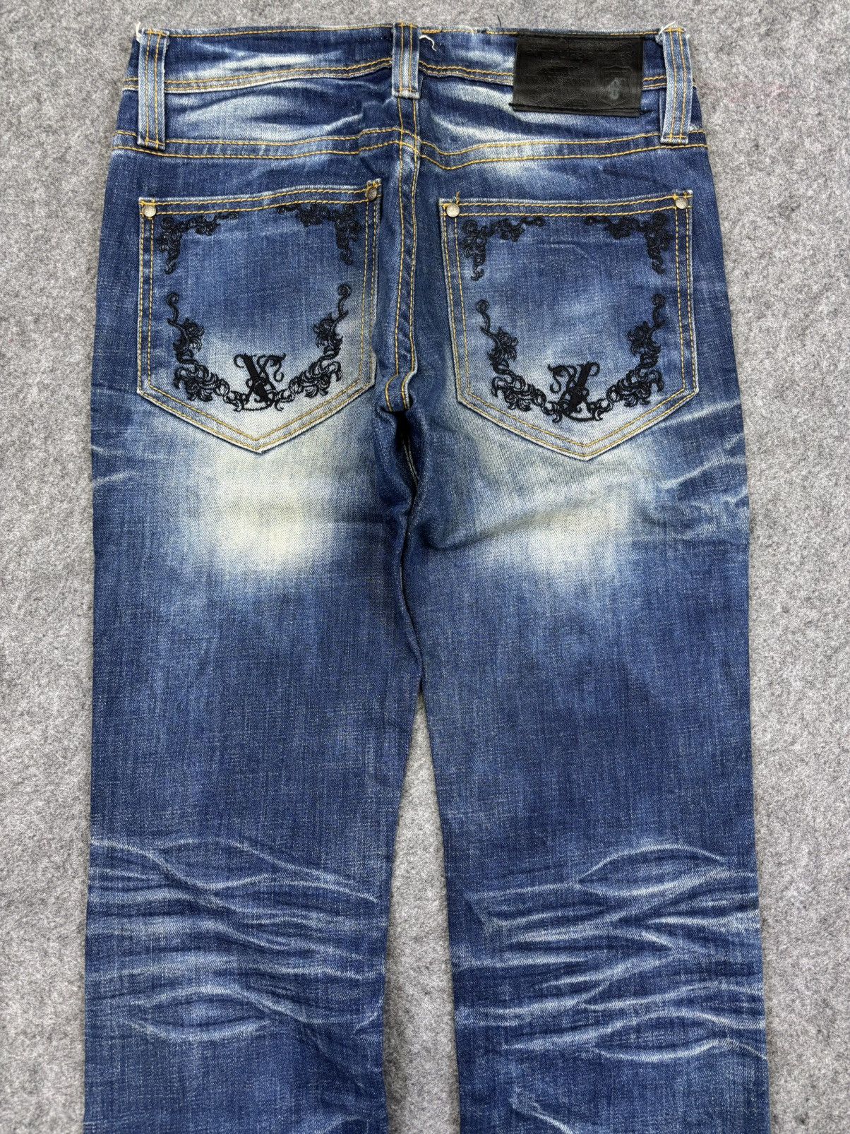 Japanese Brand Xfrm Japan Punk Skull Street Denim F744 Size US 28 / EU 44 - 12 Thumbnail