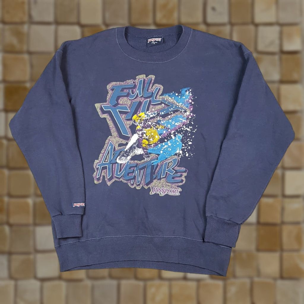 Jansport 1990s JANSPORT SNOWBOARDING SIZE L EXTREME SPORTS PULLOVER CREWNECK SWEATSHIRT VTG Size US L / EU 52-54 / 3 - 1 Thumbnail