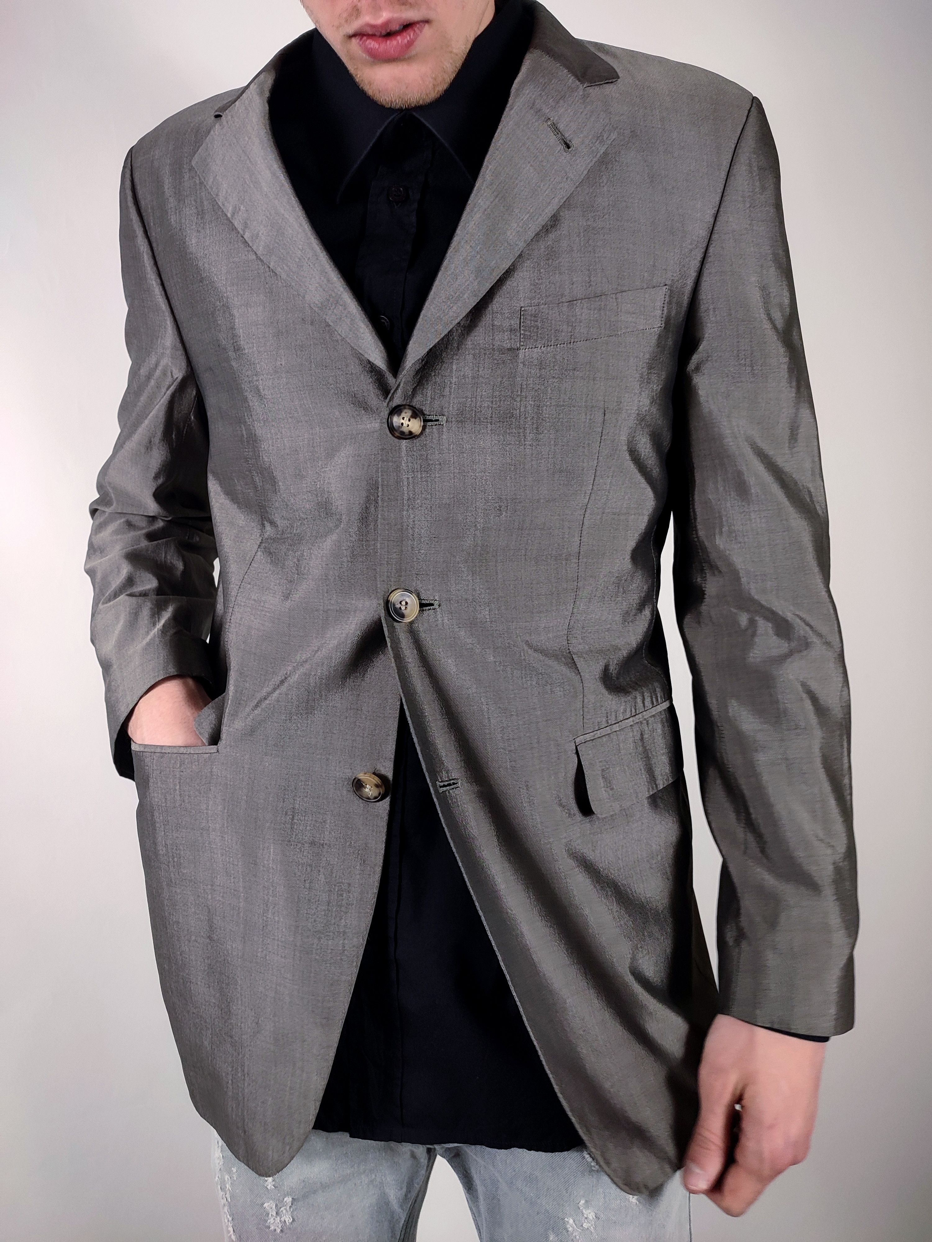 Hugo Hugo Boss 100% Silk Blazer Size 48R - 4 Thumbnail