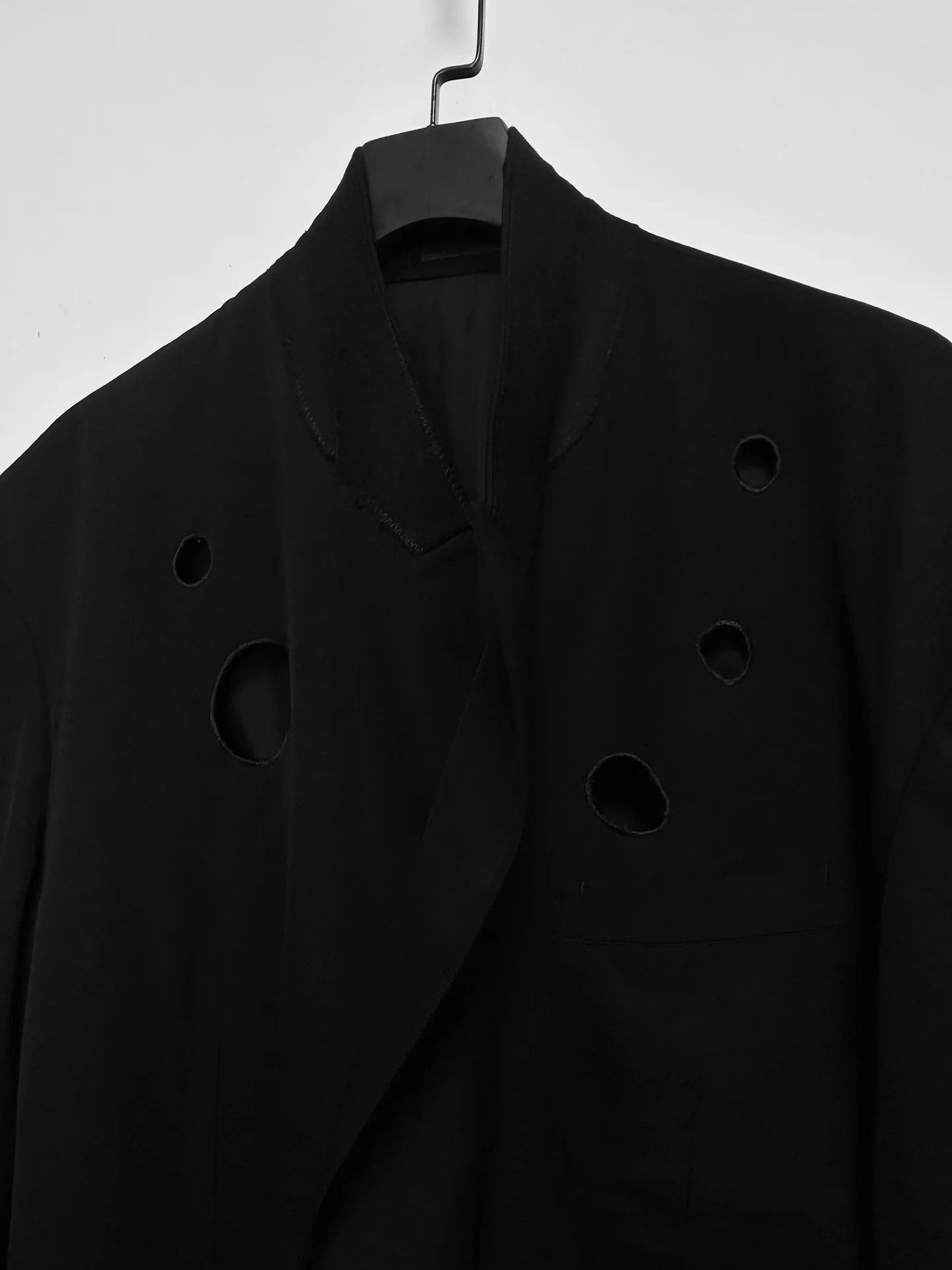 Yohji Yamamoto Yohji Yamamoto 1992ss Eclipse Black Cutout Coat Size US M / EU 48-50 / 2 - 5 Thumbnail