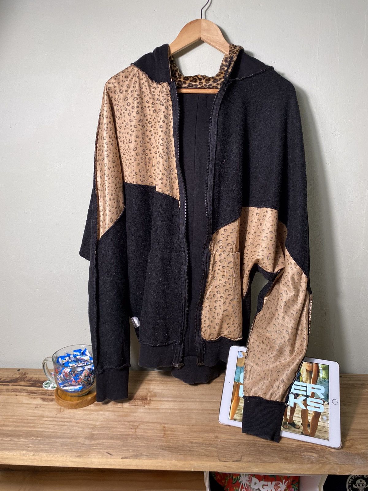 Japanese Brand Rock Candy Leopard Zip Hoodie Lgb Punk Style Size ONE SIZE - 7 Thumbnail
