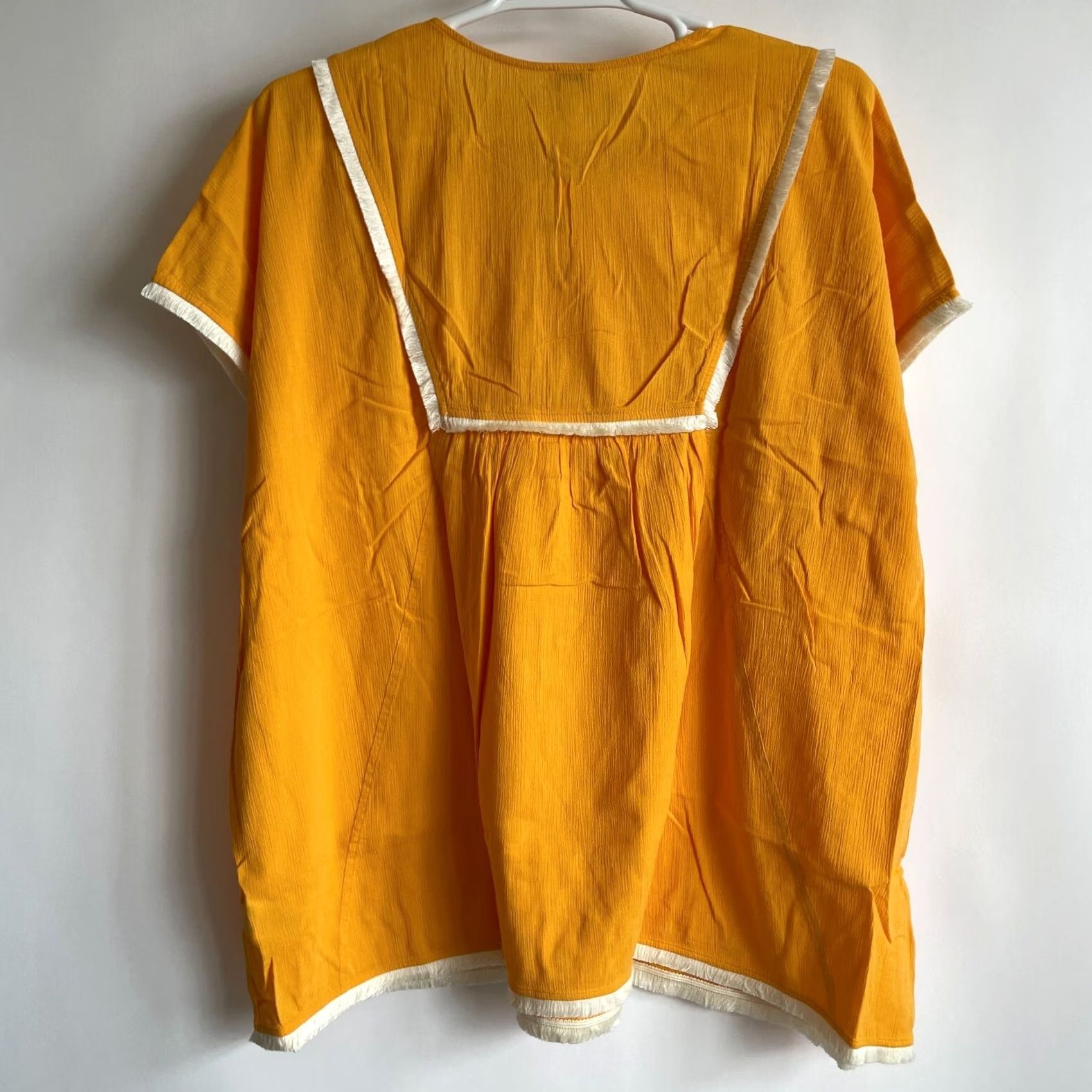 J.Crew J.Crew Factory Tunic Cover Up Swim Beach Wear Size 3X Yellow Fringe G4885 New 9.50 Size ONE SIZE - 2 Thumbnail