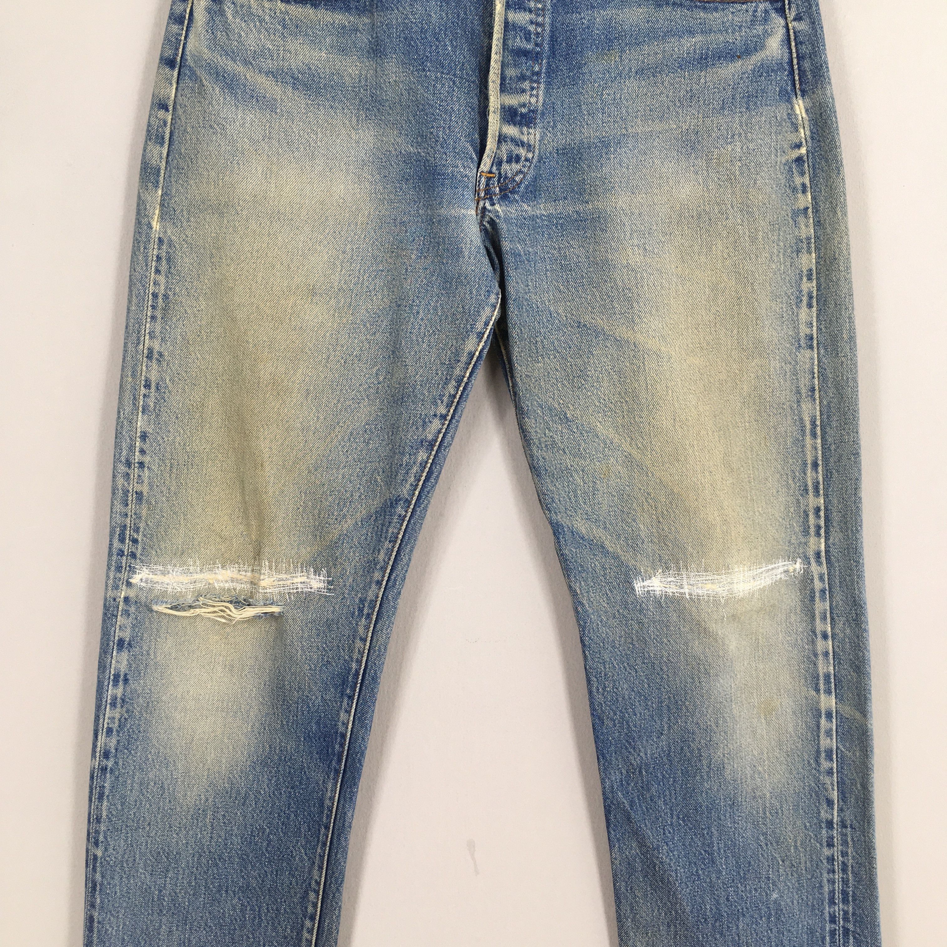 Levi's Size 31x28.5 Vintage 70s Levi's 501 Selvedge Jeans S1254 Size US 31 - 3 Thumbnail