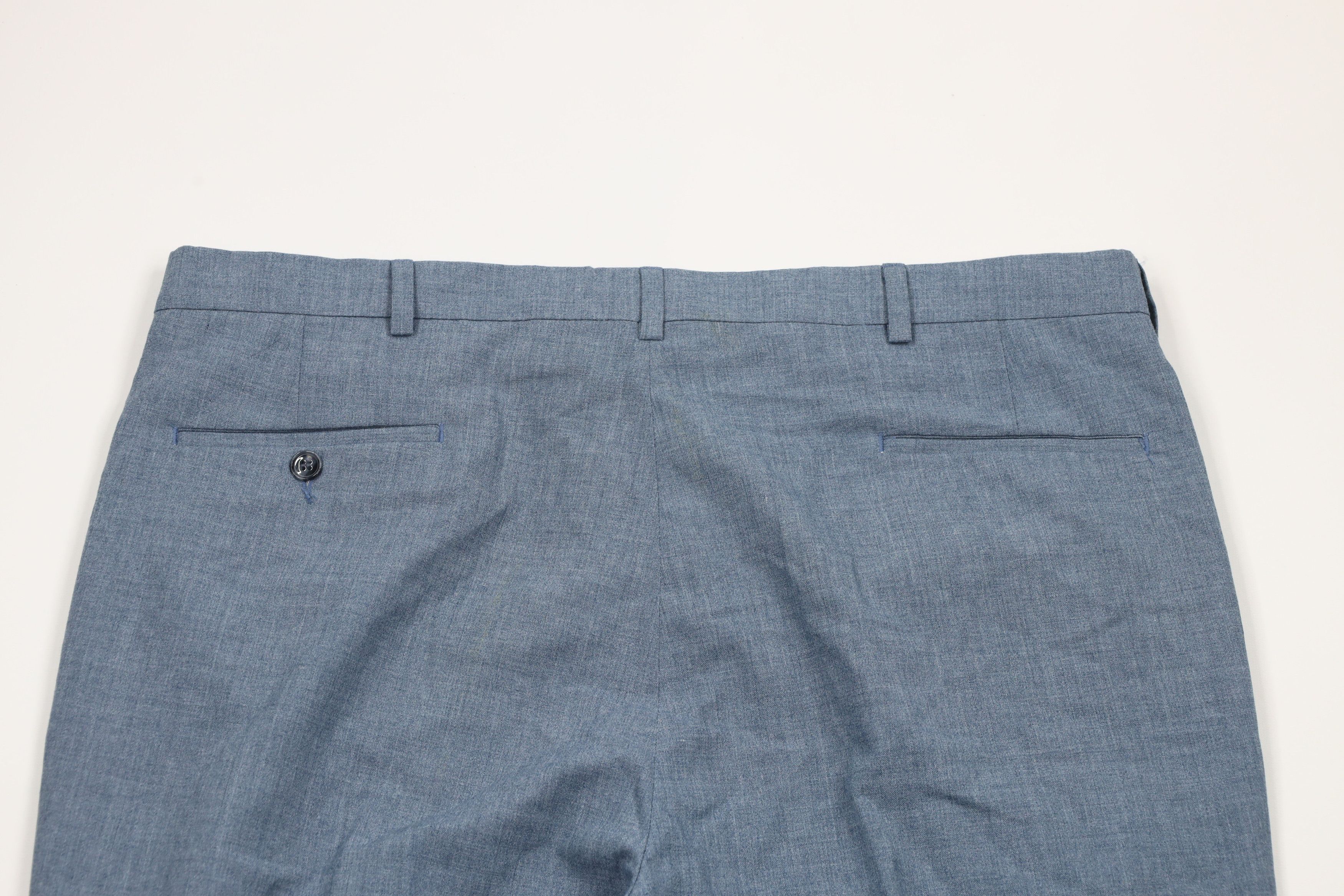Vintage Vintage 70s Streetwear Knit Wide Leg Chino Pants Blue Size US 38 / EU 54 - 8 Thumbnail