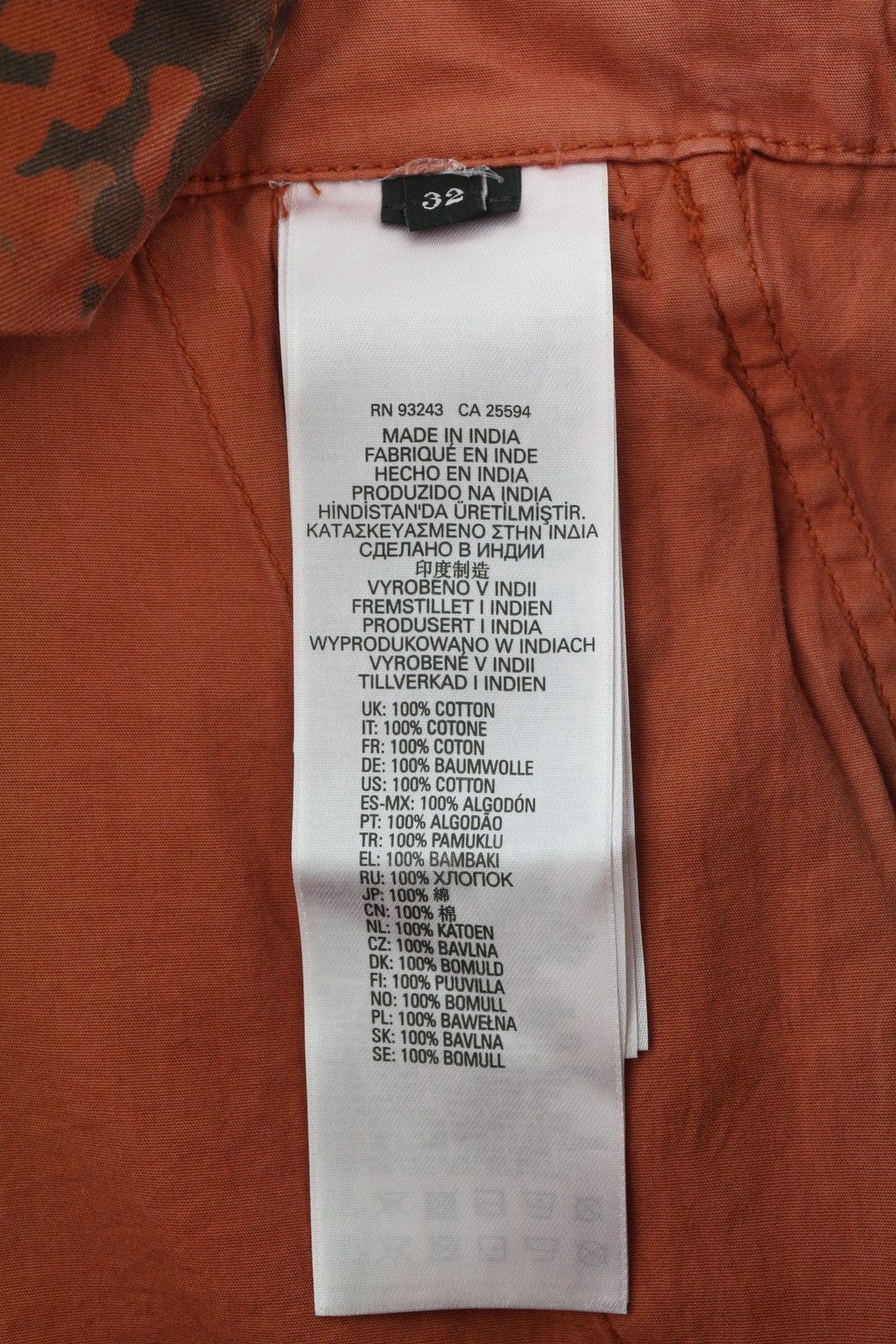 Diesel P-ATLAN-PAT W32 Orange Camouflage Multi-Pocket 85387 Size US 32 / EU 48 - 9 Thumbnail