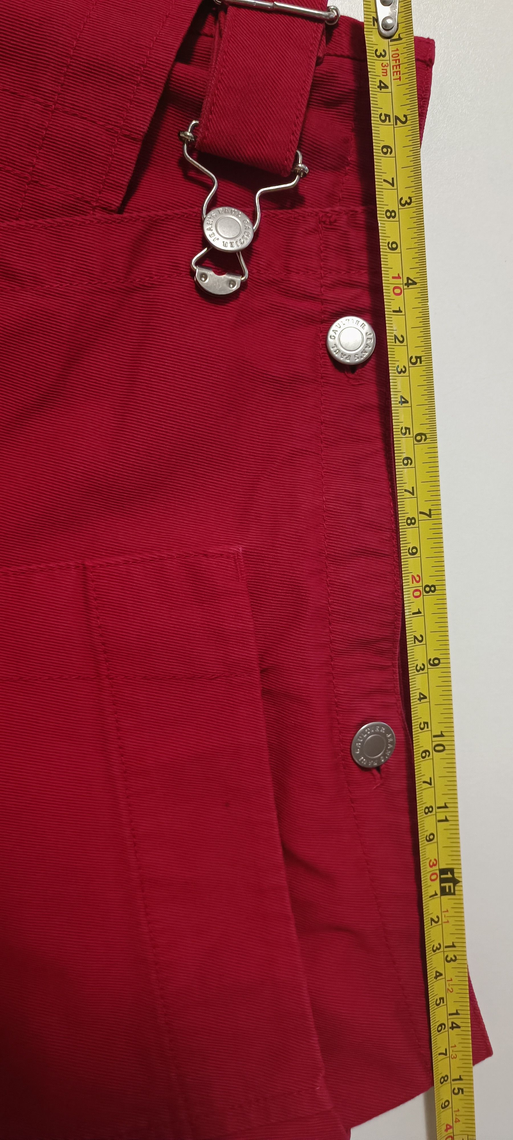 Jean Paul Gaultier 2000's - Asymmetric mini skirt in red denim Size 27" / US 4 / IT 40 - 9 Thumbnail