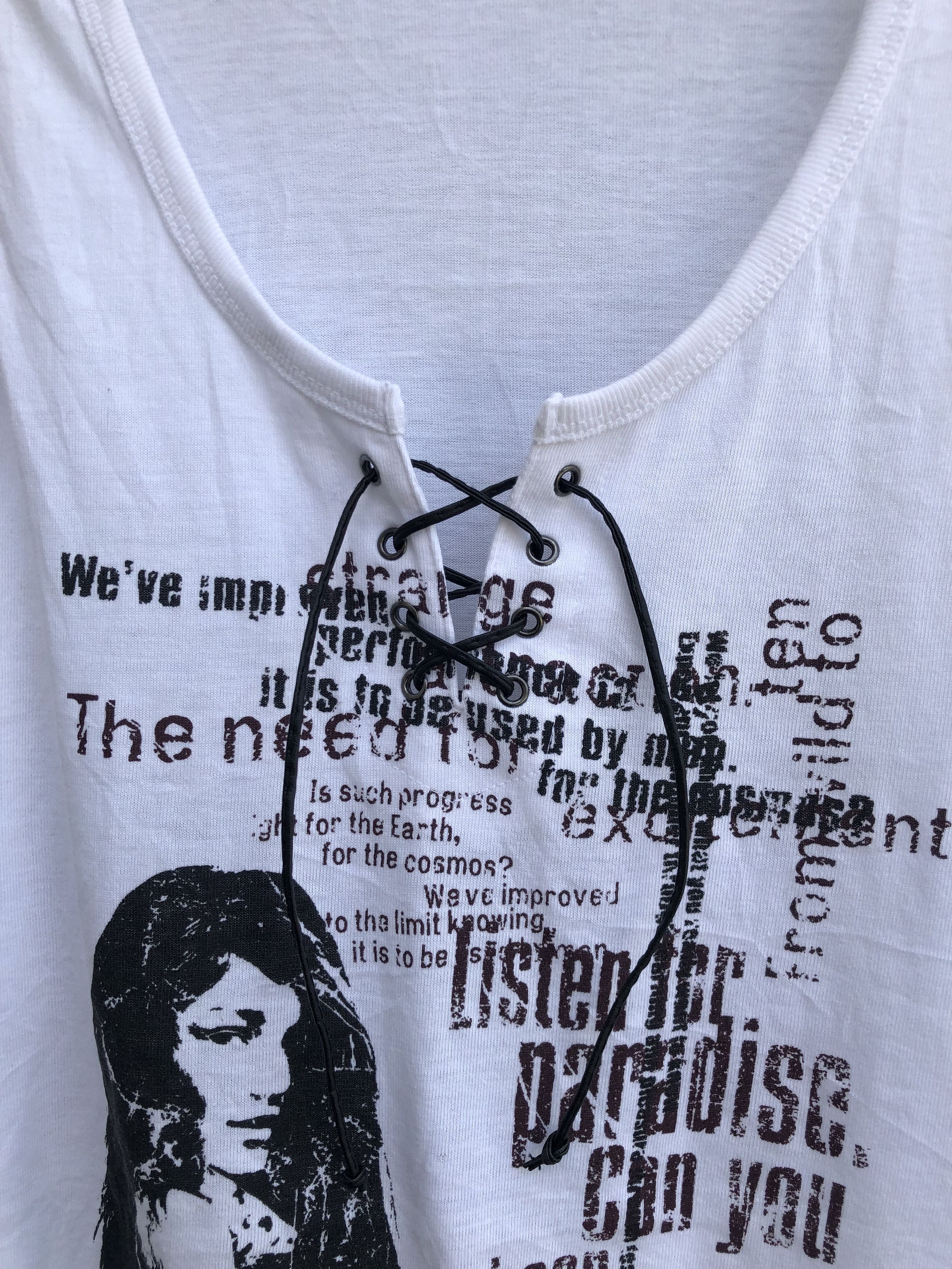 If Six Was Nine × Japanese Brand Zapatear Lace up poem Tanktop Size US M / EU 48-50 / 2 - 3 Thumbnail