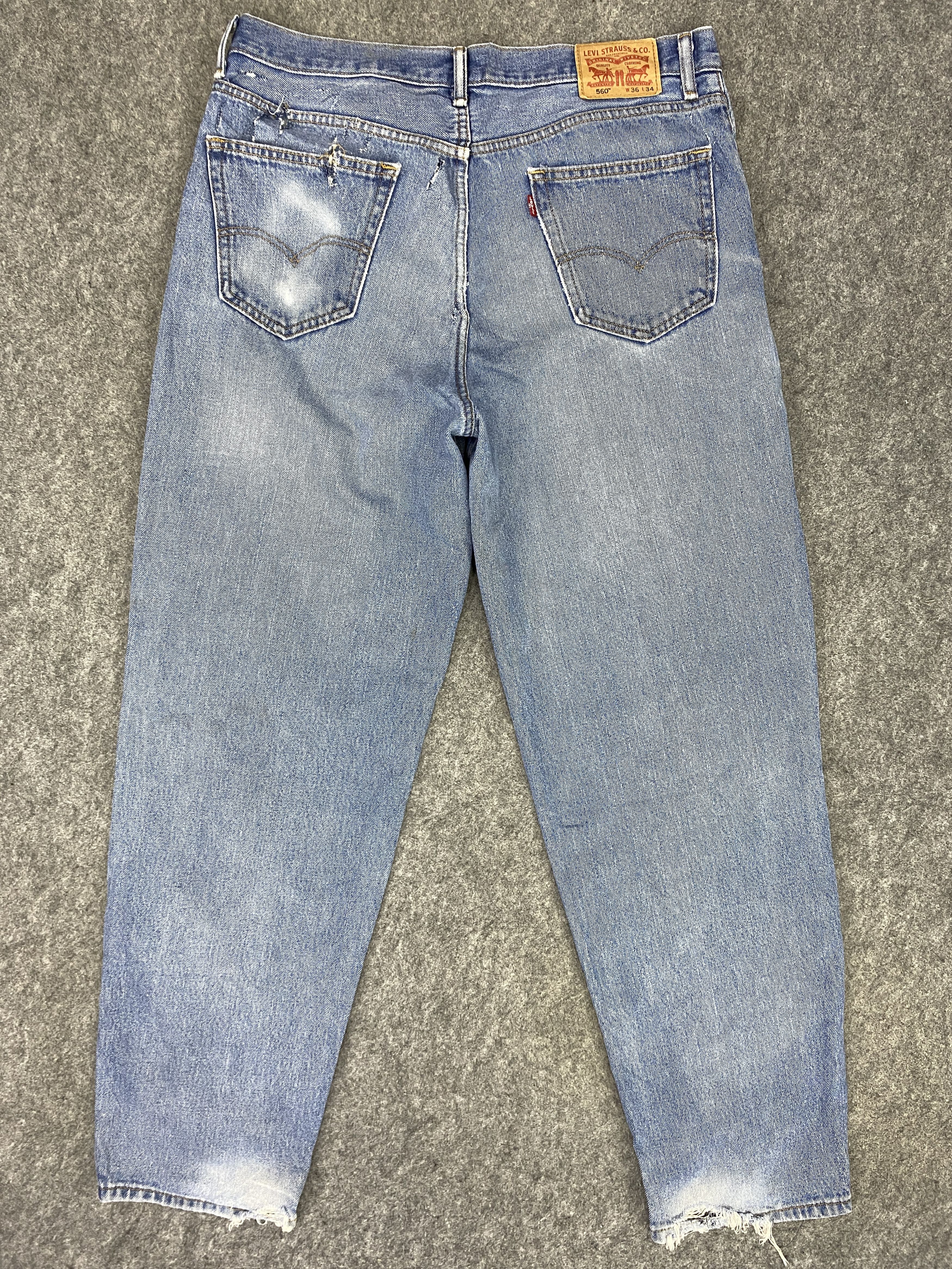Japanese Brand Blue Distressed Vintage Levi's 560 38x33 Denim -SJ026 Size US 34 / EU 50 - 2 Thumbnail
