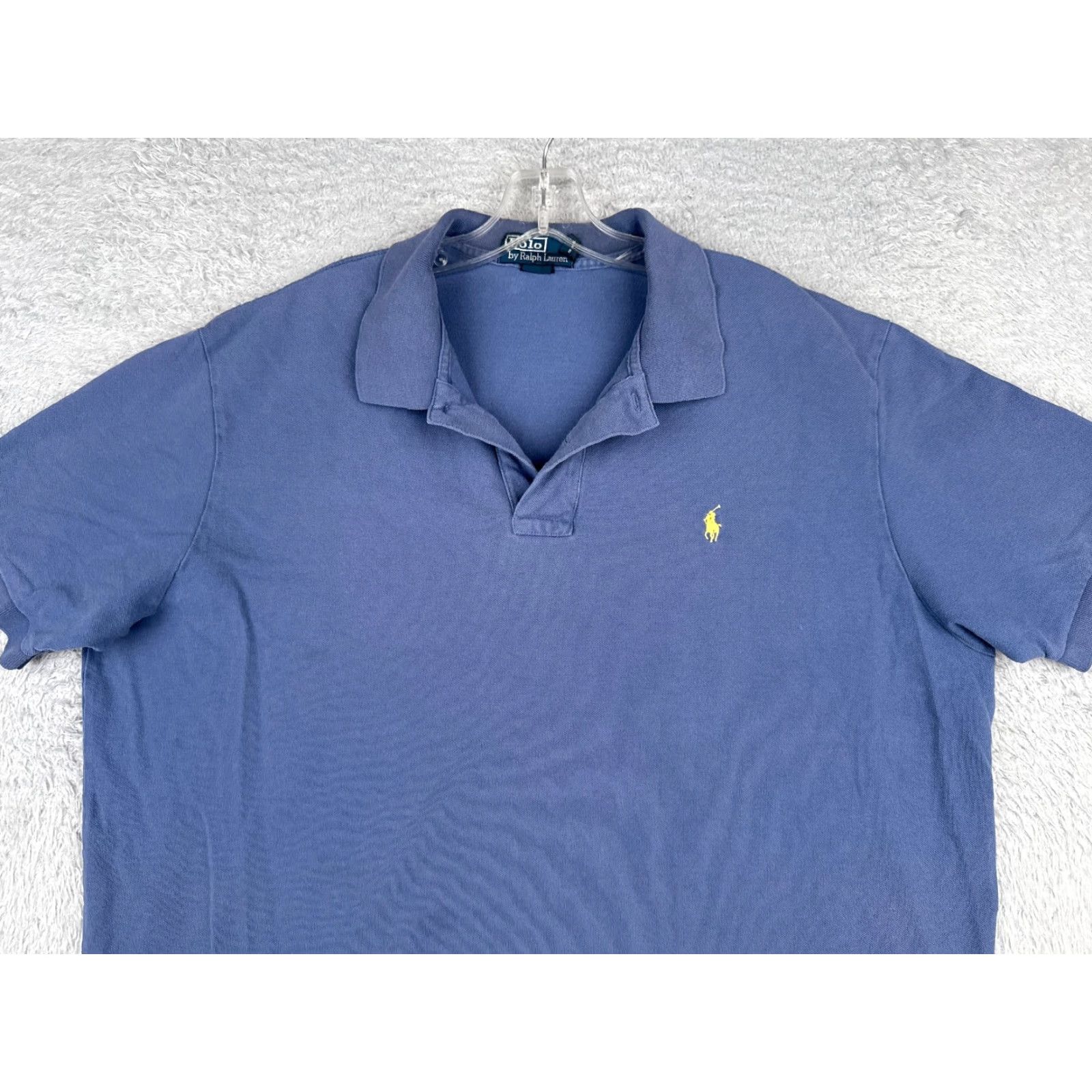 Ralph Lauren VINTAGE Ralph Lauren Polo Shirt Men 2XL Blue Short Sleeve 100% Cotton Slim Logo Embroidered Size US XXL / EU 58 / 5 - 4 Thumbnail