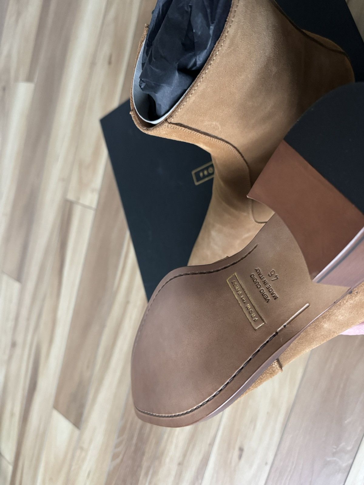 From The First Luca 40mm Side Zip Boot - Camel Suede EU 46 | US 13 Size US 13 / EU 46 - 5 Thumbnail