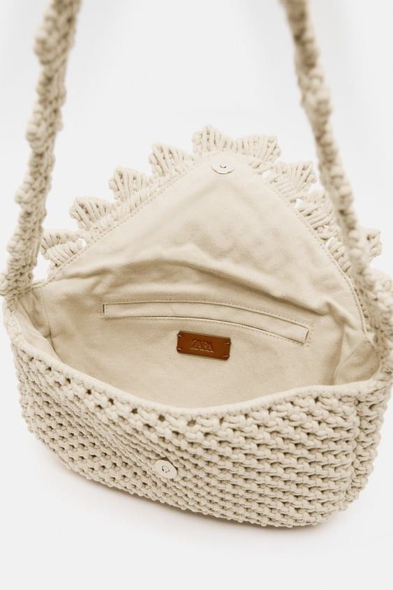 Zara macrame bag hotsell